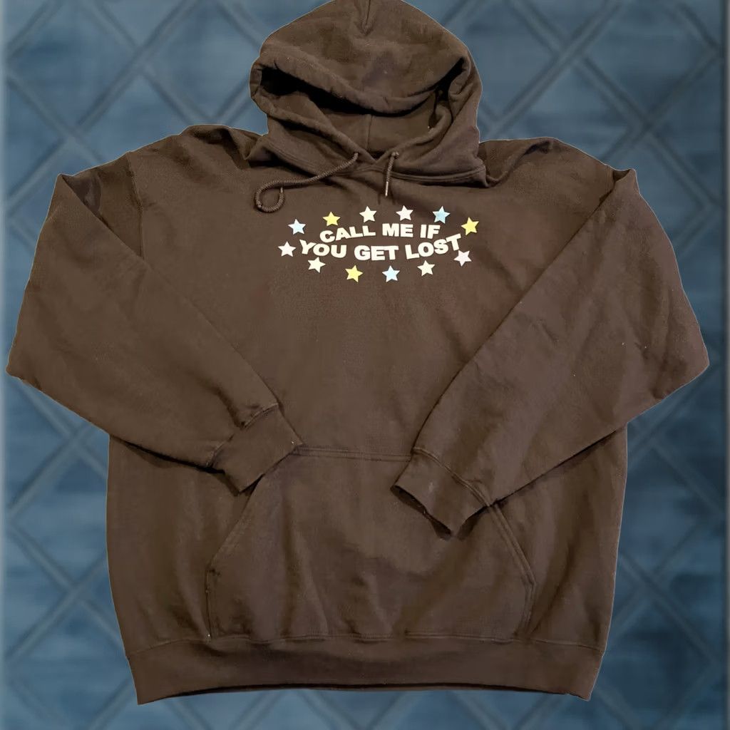 Gildan Gildan Hoodie Mens XL Brown Call Me If You Get Lost Tyler The Creator Graphic Print Pullover Hooded Size US XL / EU 56 / 4 - 1 Thumbnail