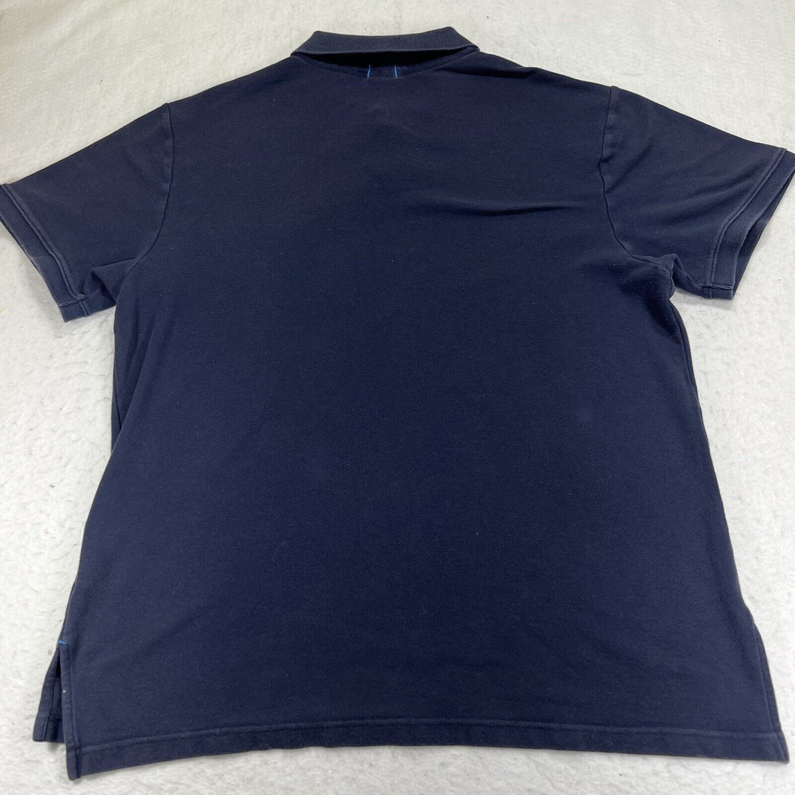 Nike Nike Navy Blue Polo Blue Swoosh Logo Collared Shirt Size US XL / EU 56 / 4 - 9 Thumbnail