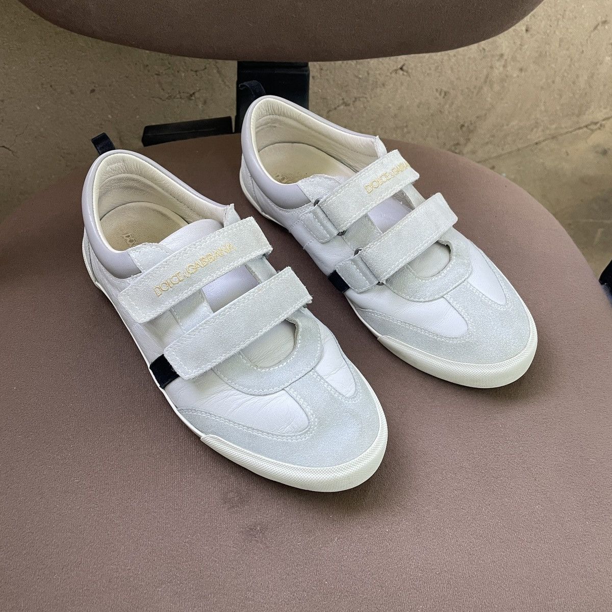 Dolce & Gabbana Dolce & Gabbana Women’s White grey Leather Sneakers Size US 6 / IT 36 - 2 Thumbnail