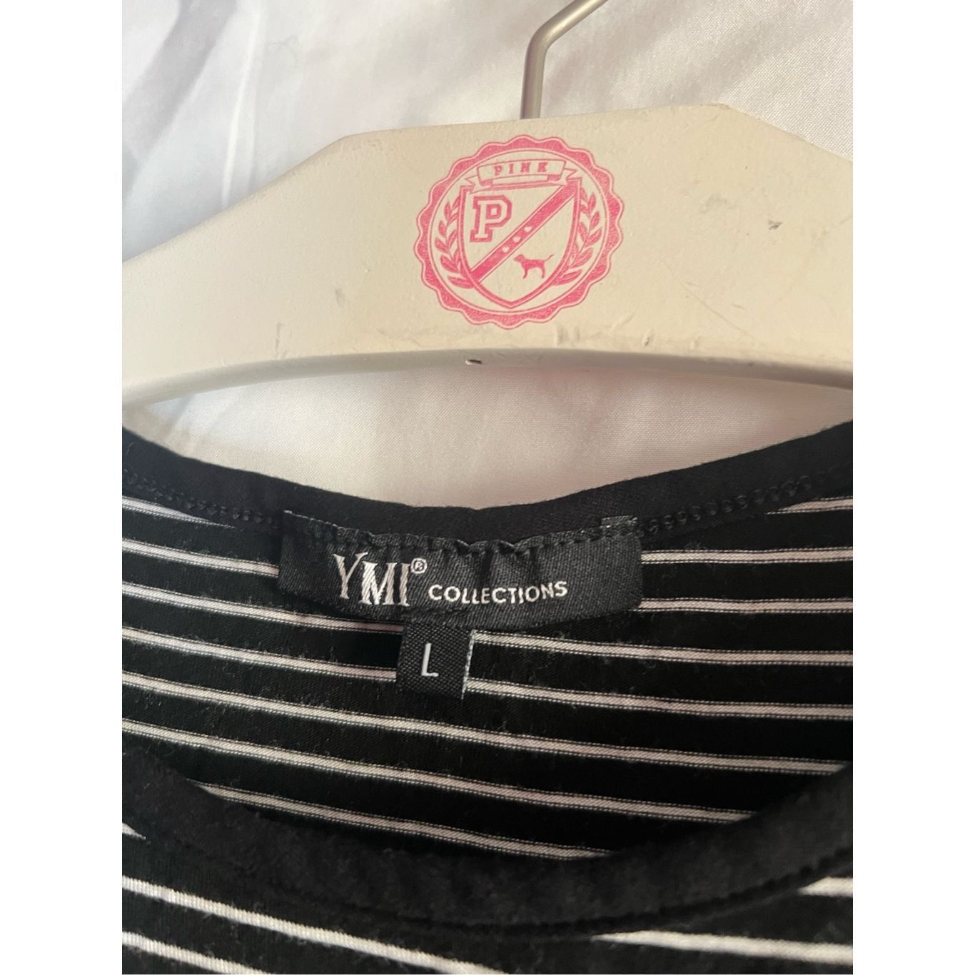 Other YMI Collections Black And White Striped Crop T-Shirt Woman’s Size L / US 10 / IT 46 - 3 Thumbnail