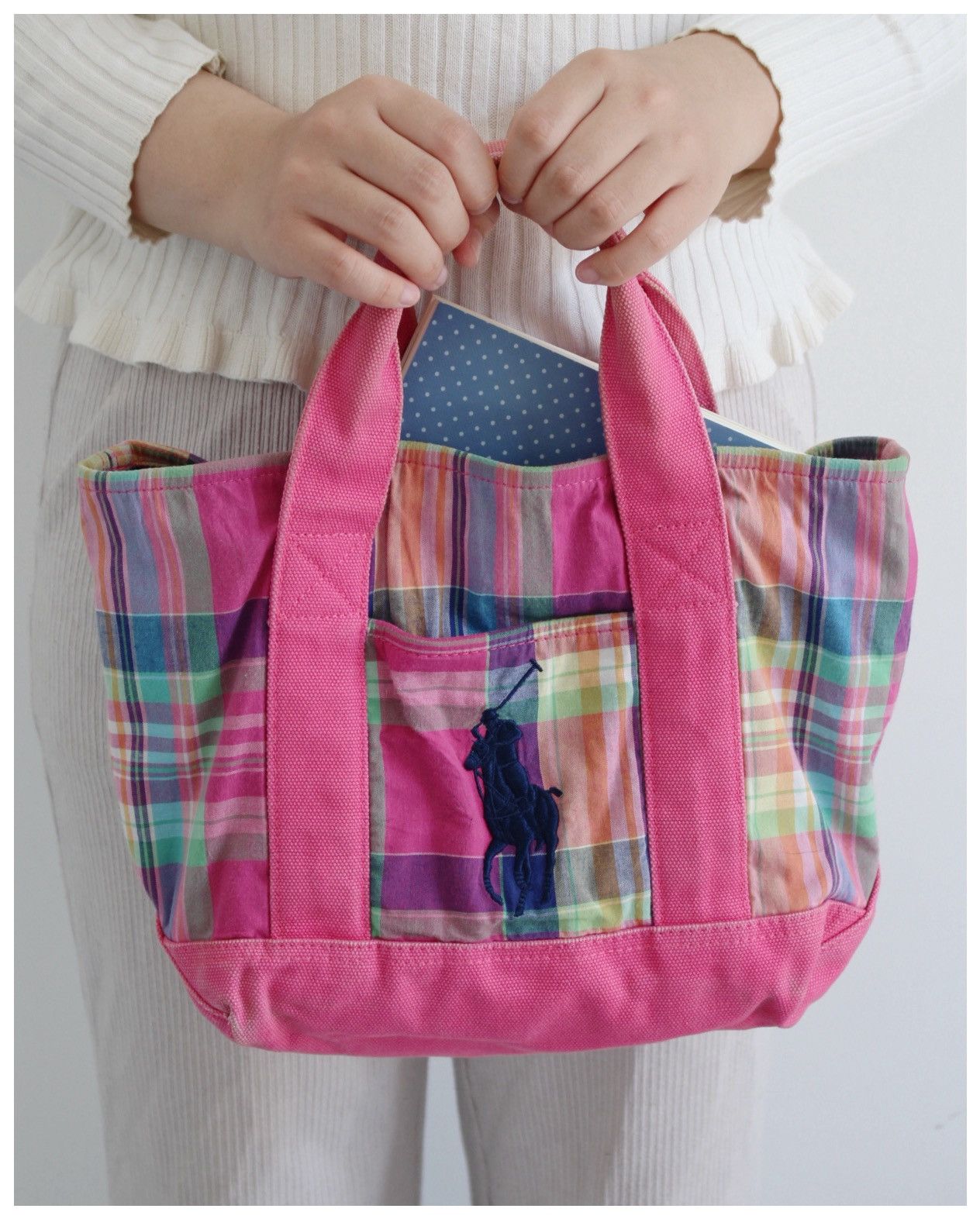 Polo Ralph Lauren × Ralph Lauren × Vintage 2000S POLO RALPH LAUREN MADRAS CANVAS TOTE BAG Size ONE SIZE - 1 Thumbnail
