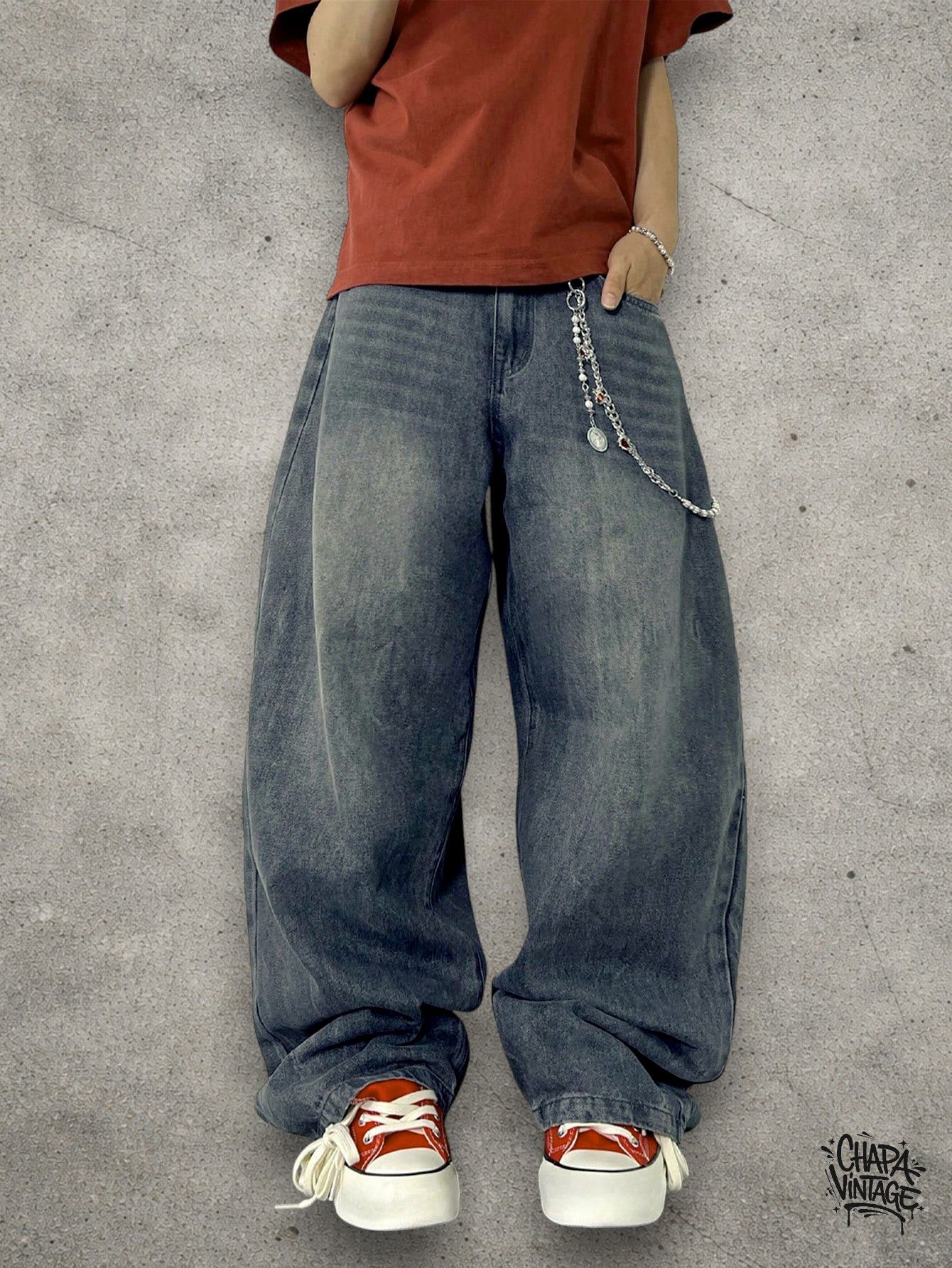 Vintage Baggy denim jeans Size US 32 / EU 48 - 1 Thumbnail