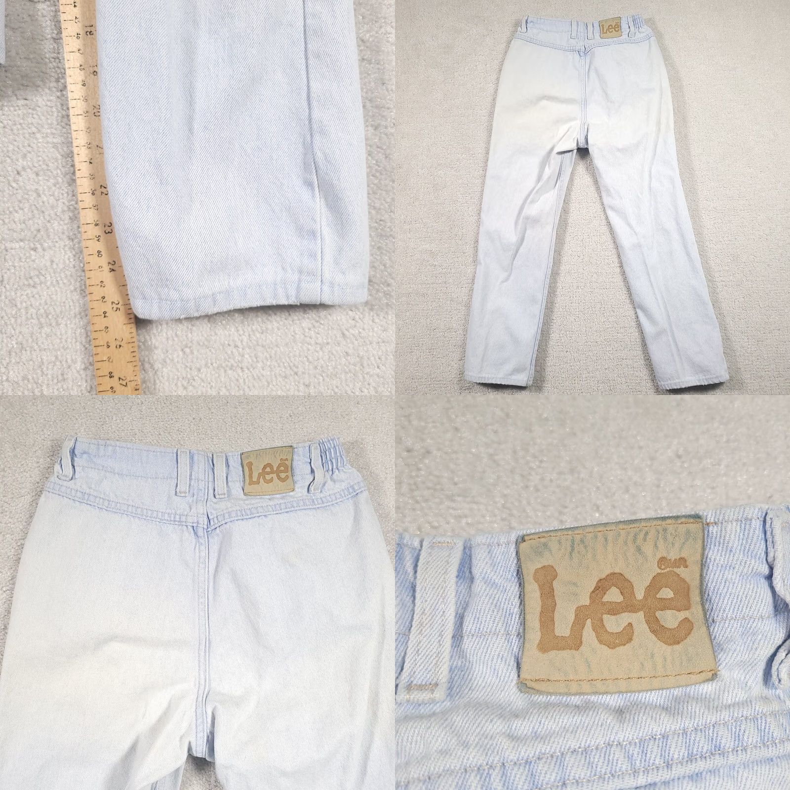 Lee VINTAGE Lee Jeans Womens 27 Blue Vtg Mom Elastic Waist High Rise Women 27x25 Crop Cowgirl Size 27" / US 4 / IT 40 - 9 Thumbnail