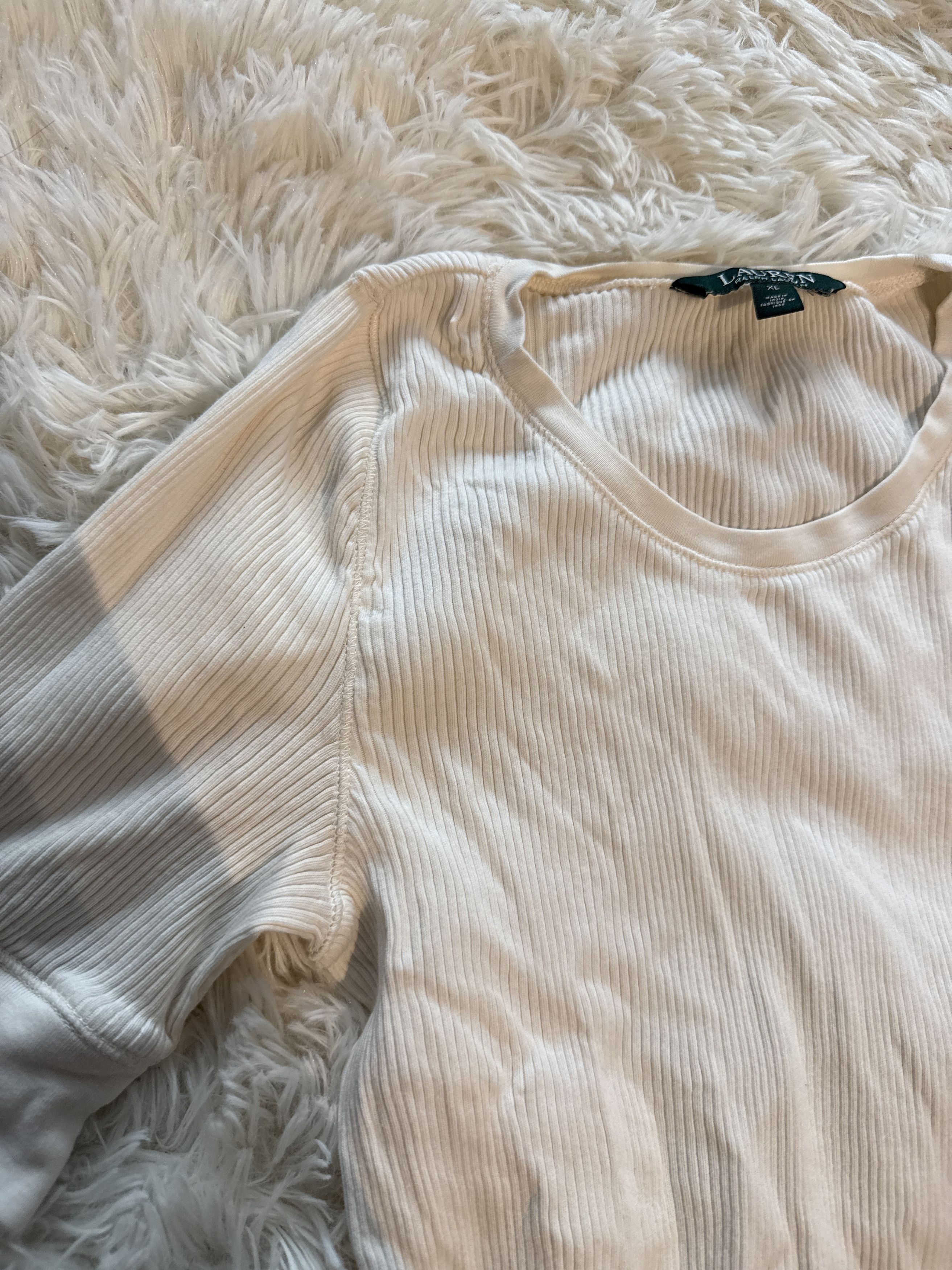 Lauren Ralph Lauren Lauren Ralph Lauren ribbed knit quarter sleeve Size XL / US 12-14 / IT 48-50 - 3 Thumbnail