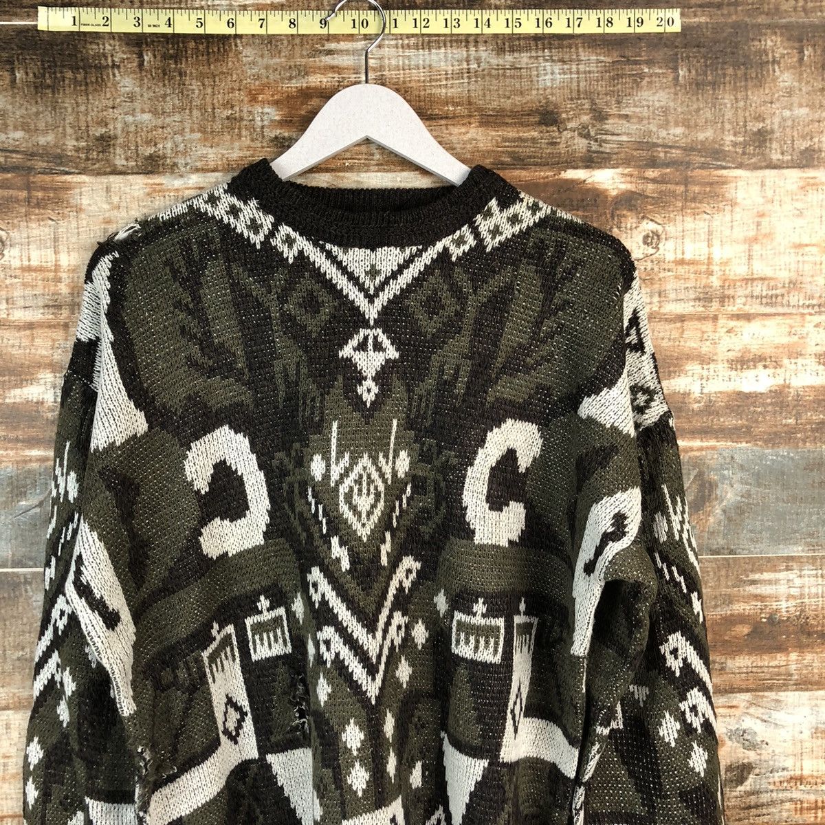 Homespun Knitwear Piat vintage like coogi Grey japan vintage Knitwear #A2470 Size US L / EU 52-54 / 3 - 5 Thumbnail
