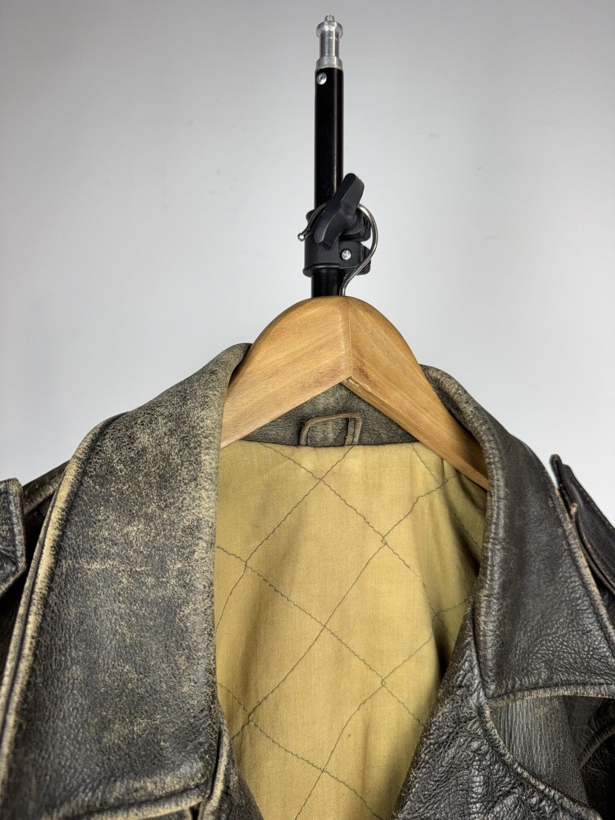 Genuine Leather Retro 80s Leonardo Distressed Leather Punk Biker Moto Jacket Size US M / EU 48-50 / 2 - 7 Thumbnail