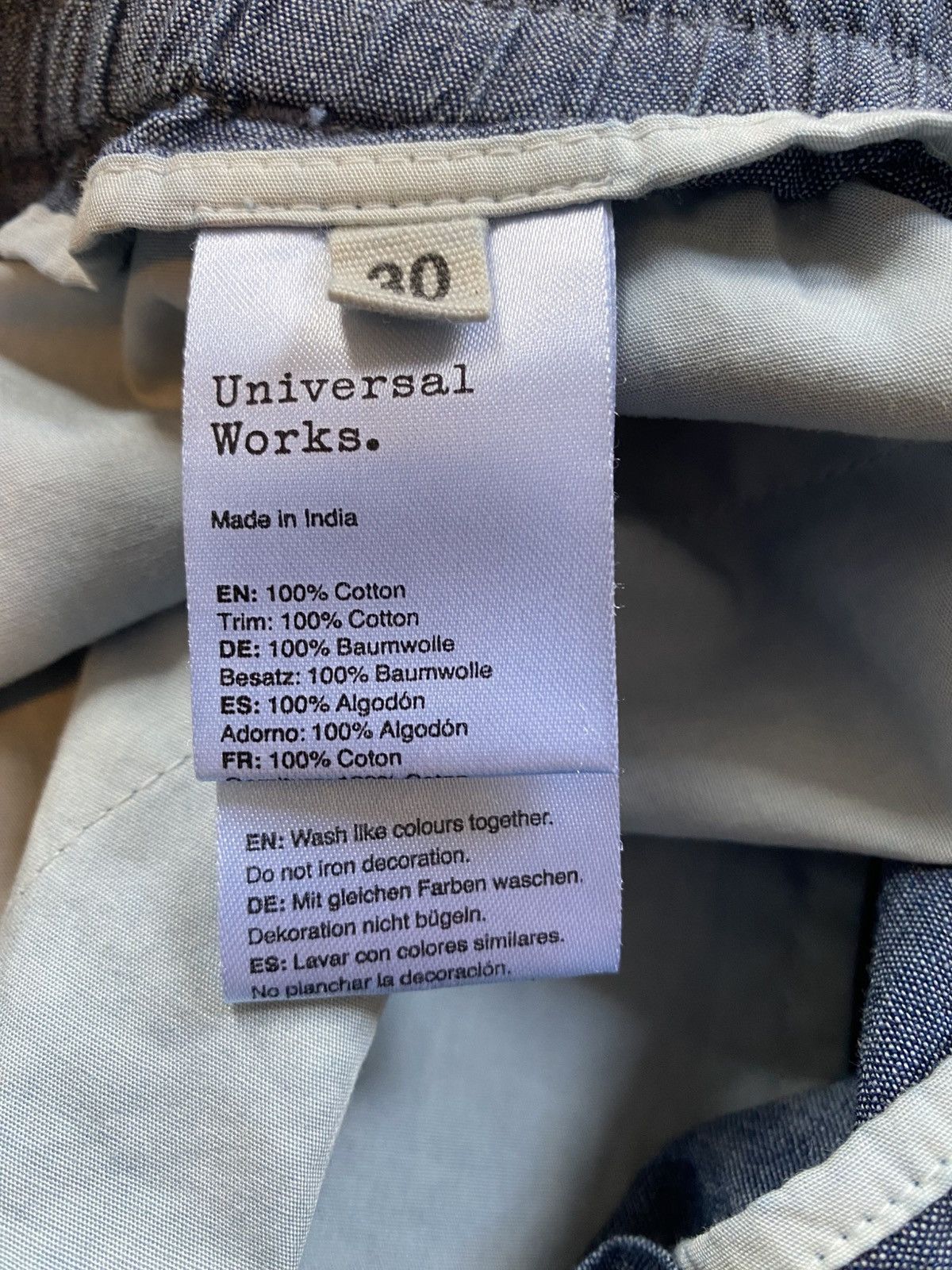 Universal Works Pleated Track Pant in Indigo Chambray Size US 30 / EU 46 - 4 Thumbnail