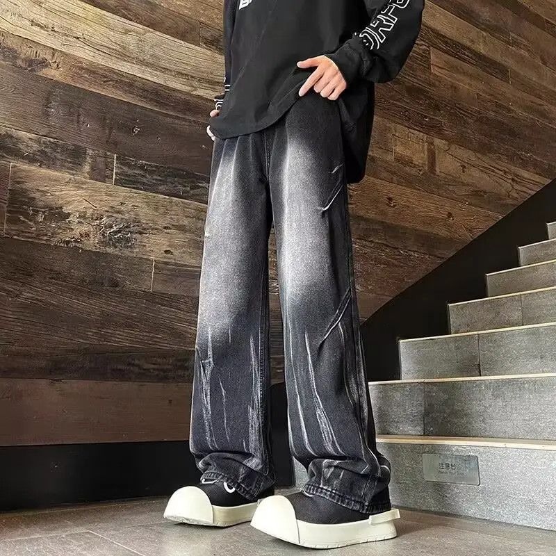 Japanese Brand Retro loose washed gradient jeans Size US 32 / EU 48 - 6 Thumbnail