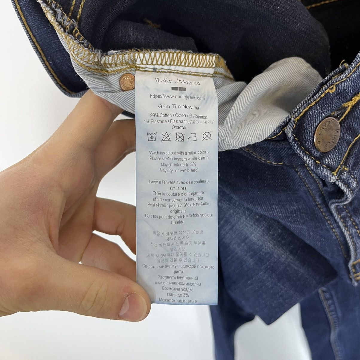 Nudie Jeans Nudie Jeans Co. Grim Tim New Ink Denim Blue Jeans Streetwear Size US 31 - 8 Thumbnail