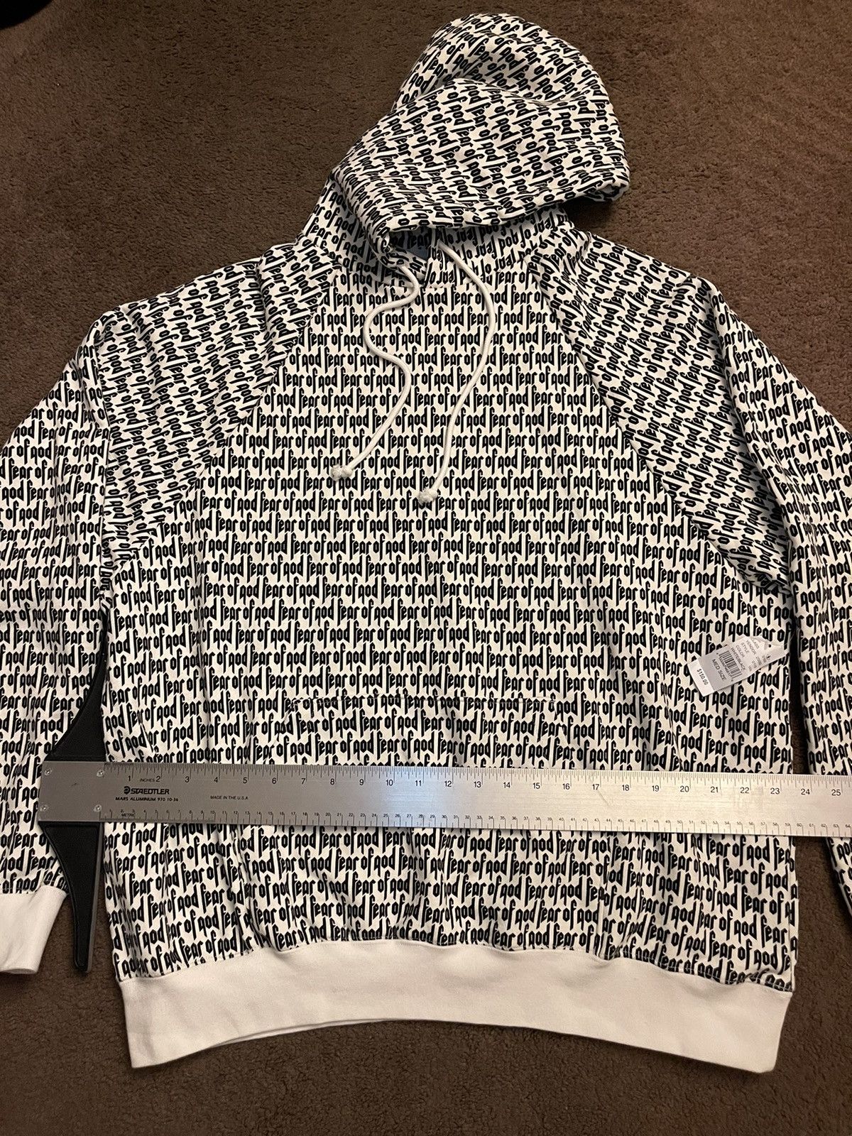Fear of God Fear Of God FOG All Over Print Hoodie Sz M Size US M / EU 48-50 / 2 - 2 Thumbnail