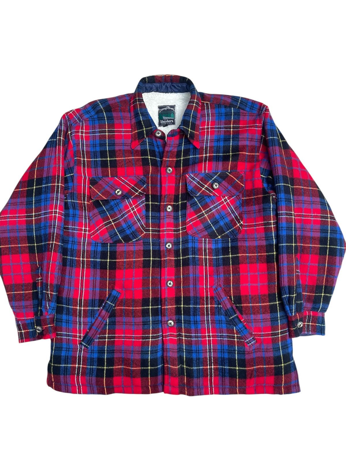 Vintage Sunny Town “Outdoor Life Watchers” Quilted Fleece Jacket Size US M / EU 48-50 / 2 - 1 Thumbnail