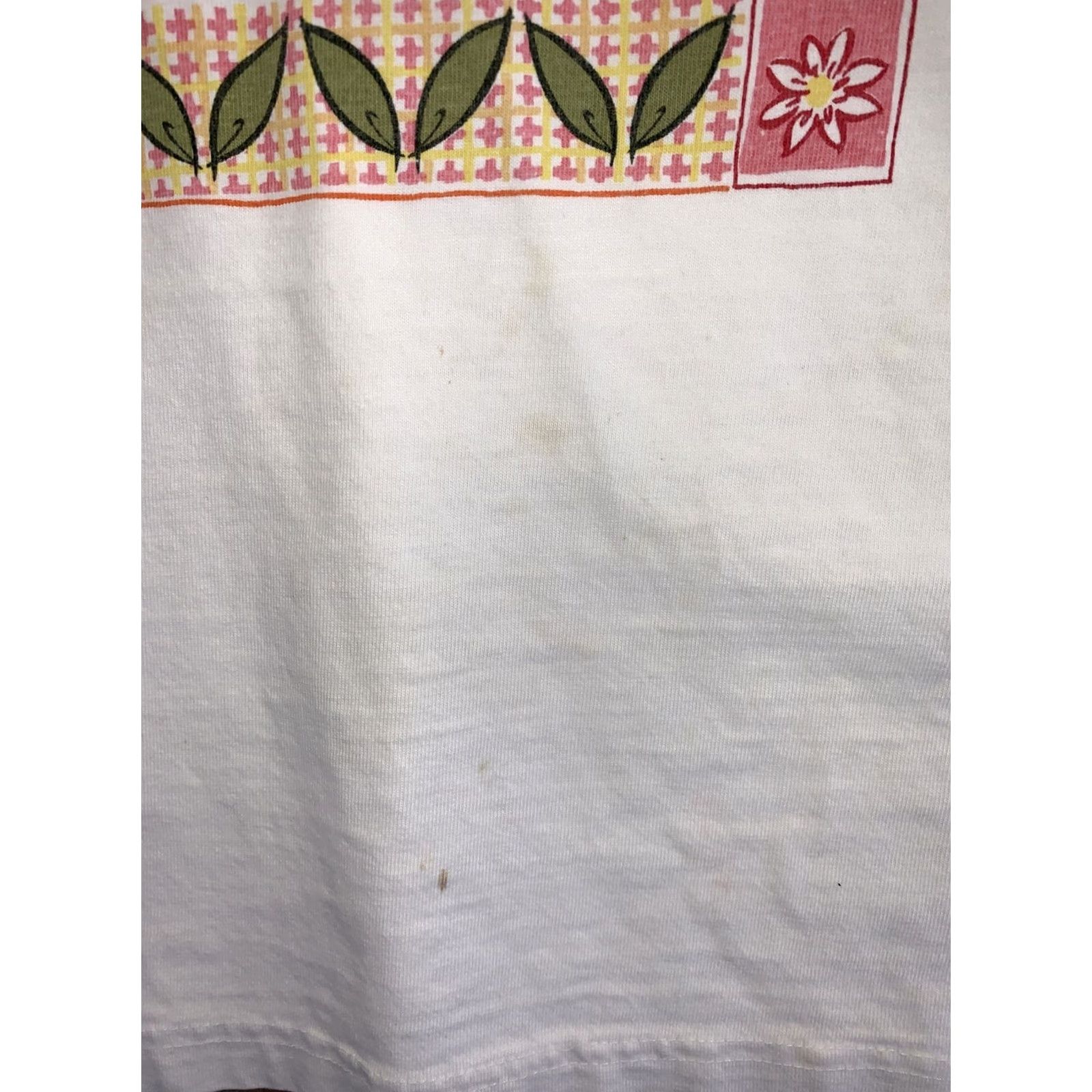 Vintage VINTAGE Bold Spirit Womens Floral Embroidered Graphic Print T-Shirt M White 1990s Mens Womens Boys Girls Size M / US 6-8 / IT 42-44 - 4 Thumbnail