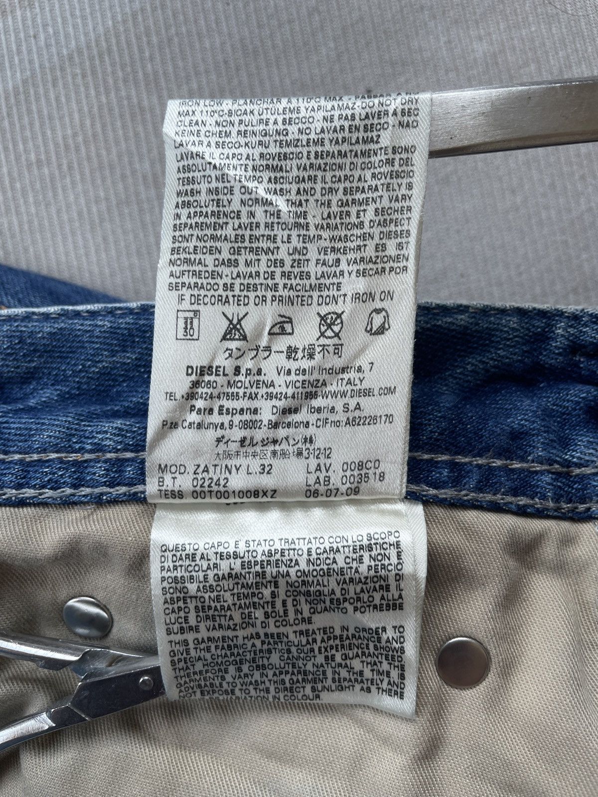 Diesel Diesel Zatiny Jeans (P102) Size US 30 / EU 46 - 17 Thumbnail