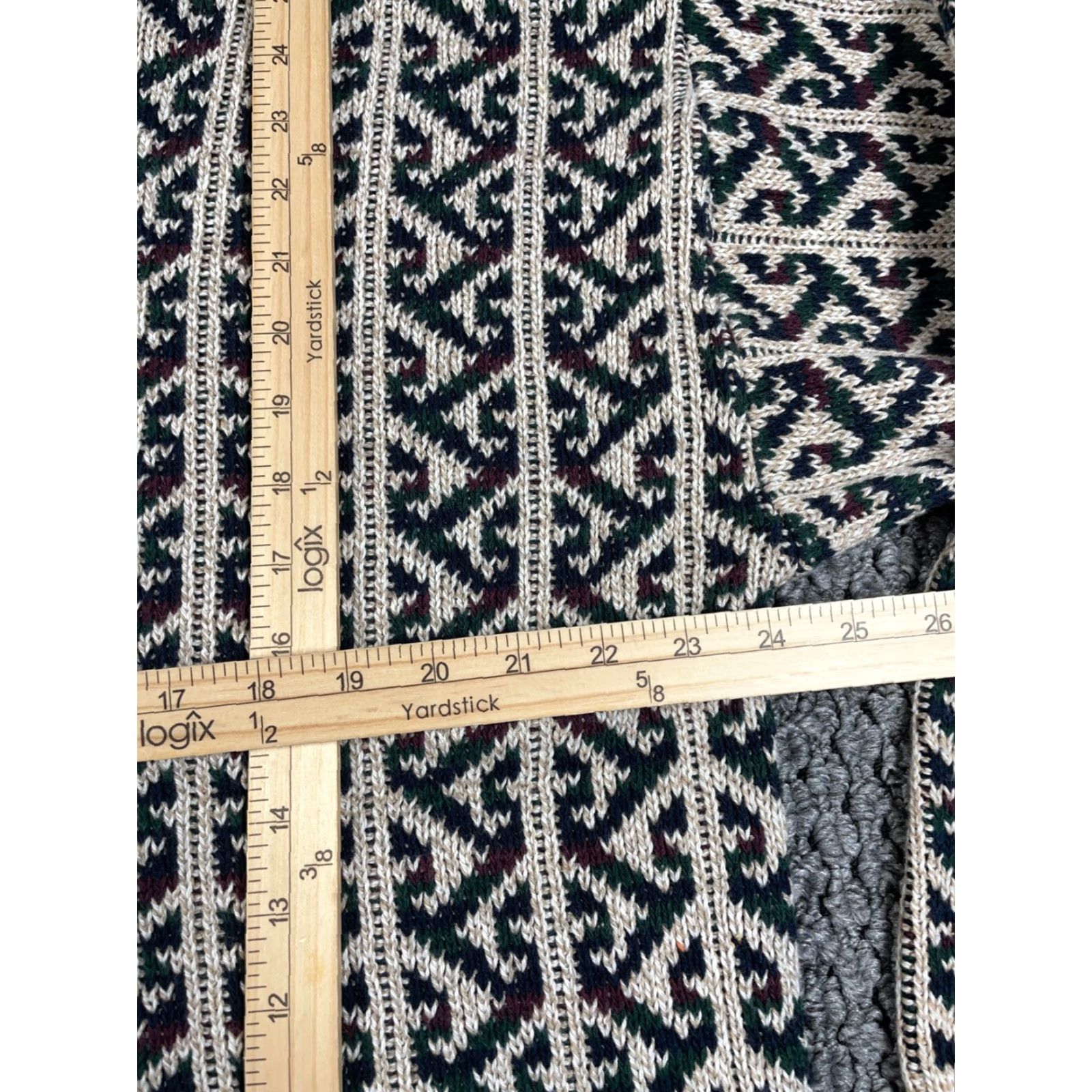 Vintage VINTAGE Towncraft Sweater Geometric Pattern Heavyweight Knit Adult XL Beige Mens Size US XL / EU 56 / 4 - 5 Thumbnail