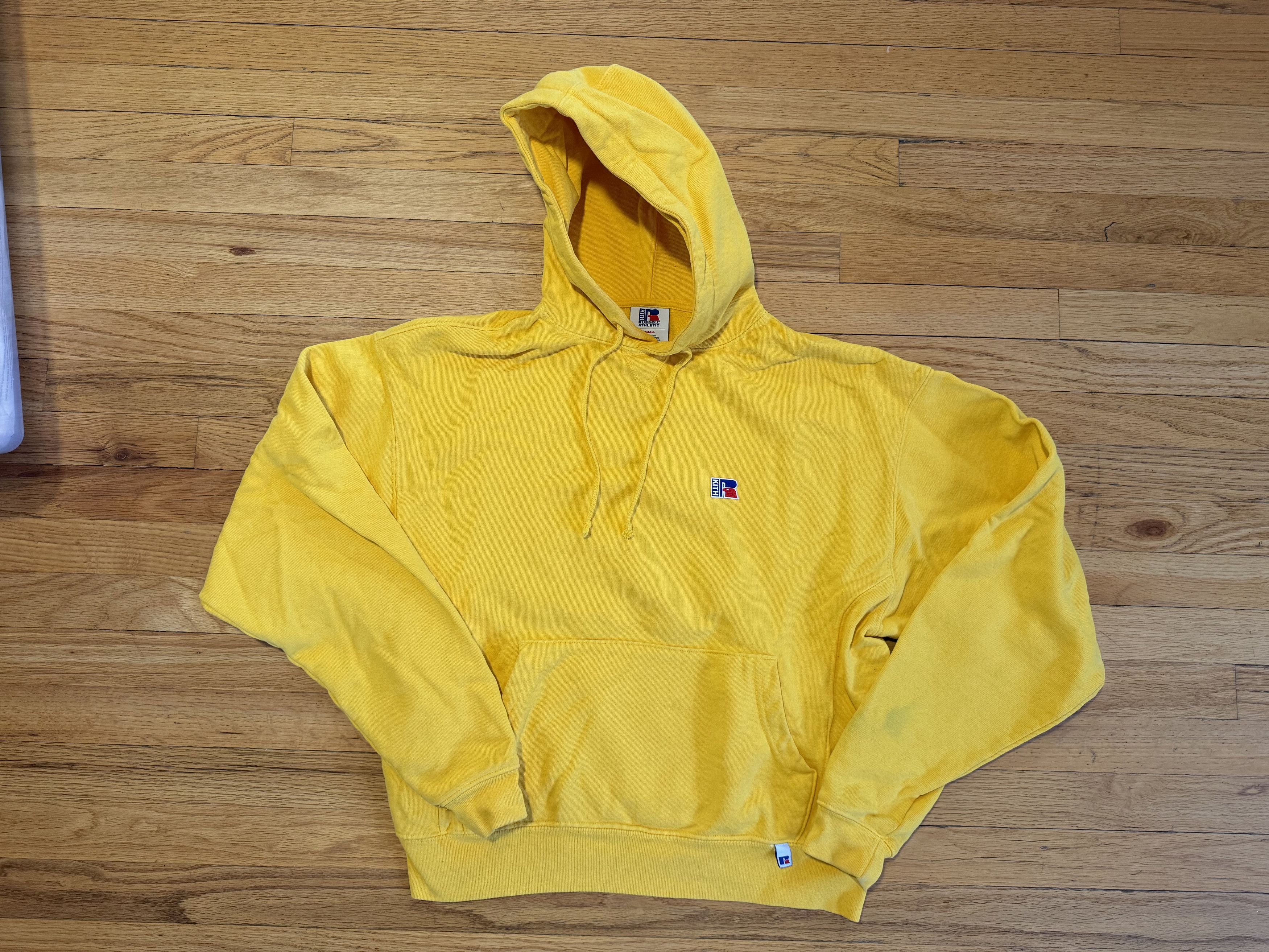 Kith × Russell Athletic Kith x Russell Athletic Reverse Hoodie - Yellow - Size XS Size US XS / EU 42 / 0 - 2 Thumbnail