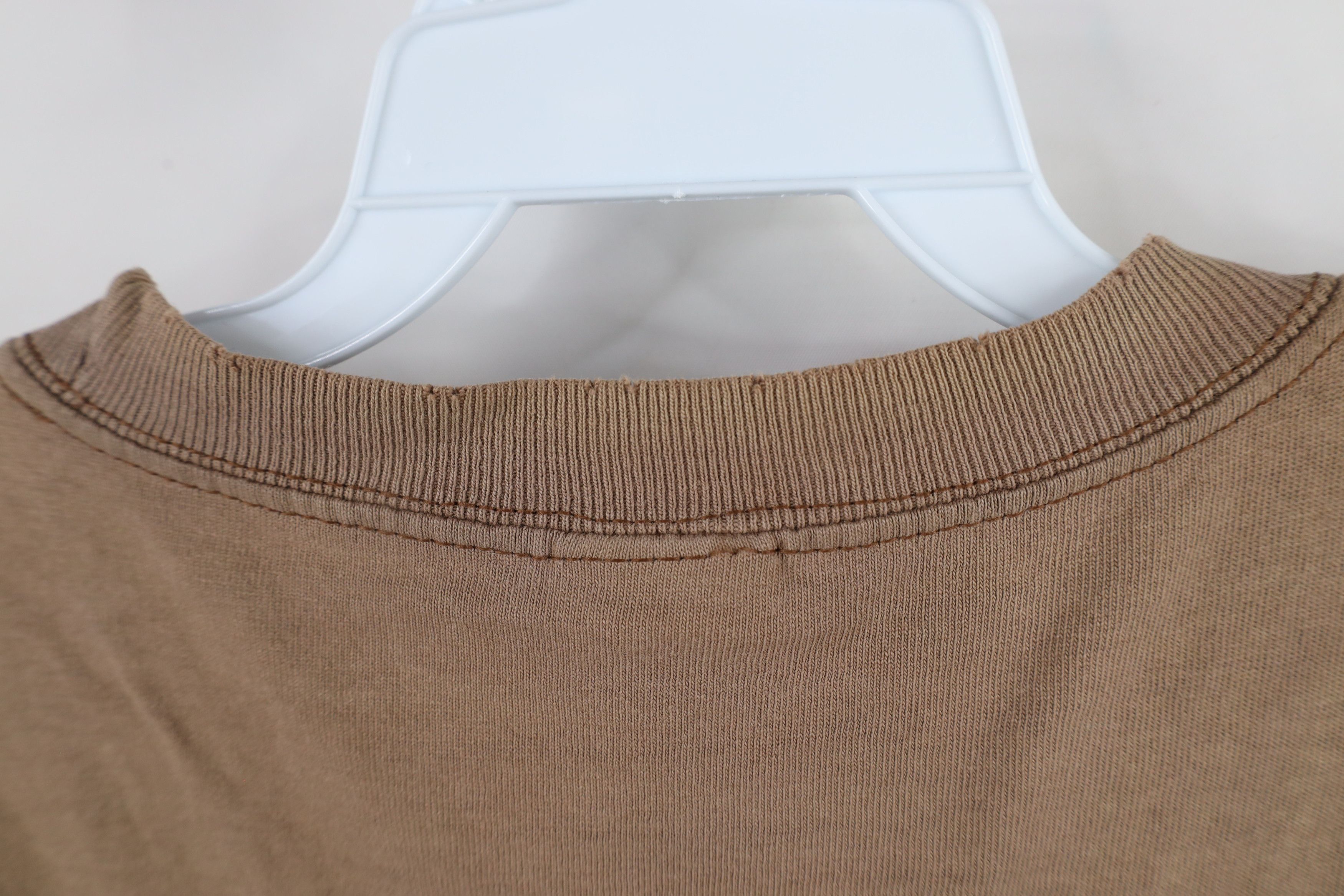 Vintage Vintage 90s Streetwear Blank Sleeveless Muscle T-Shirt Brown Size US XL / EU 56 / 4 - 9 Thumbnail