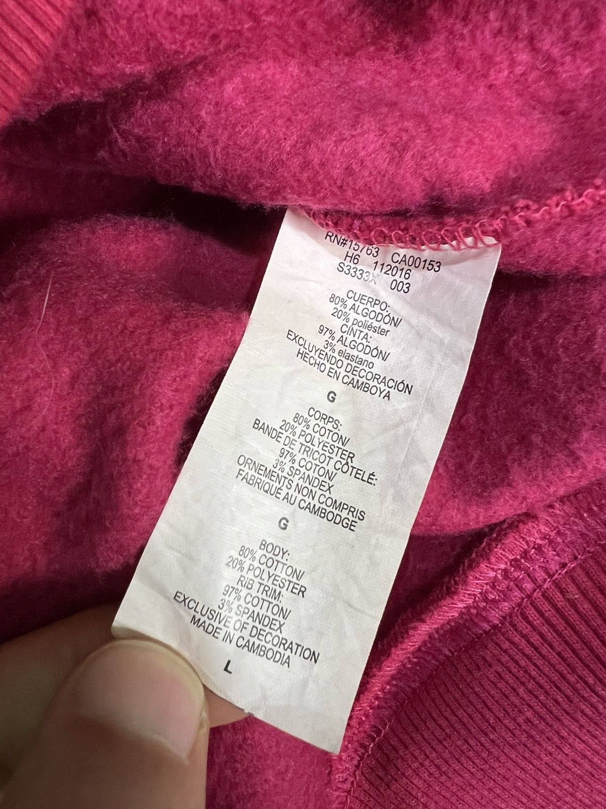 Champion × Supreme Supreme x Champion Label Hooded Sweatshirt Size US L / EU 52-54 / 3 - 8 Thumbnail