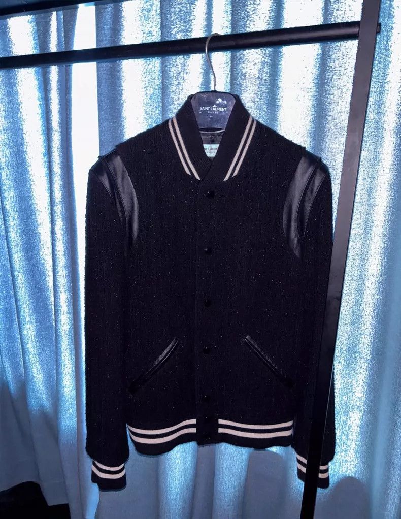 Saint Laurent Paris Saint Laurent Sparkly Baseball Jacket- DMC Size US L / EU 52-54 / 3 - 1 Thumbnail