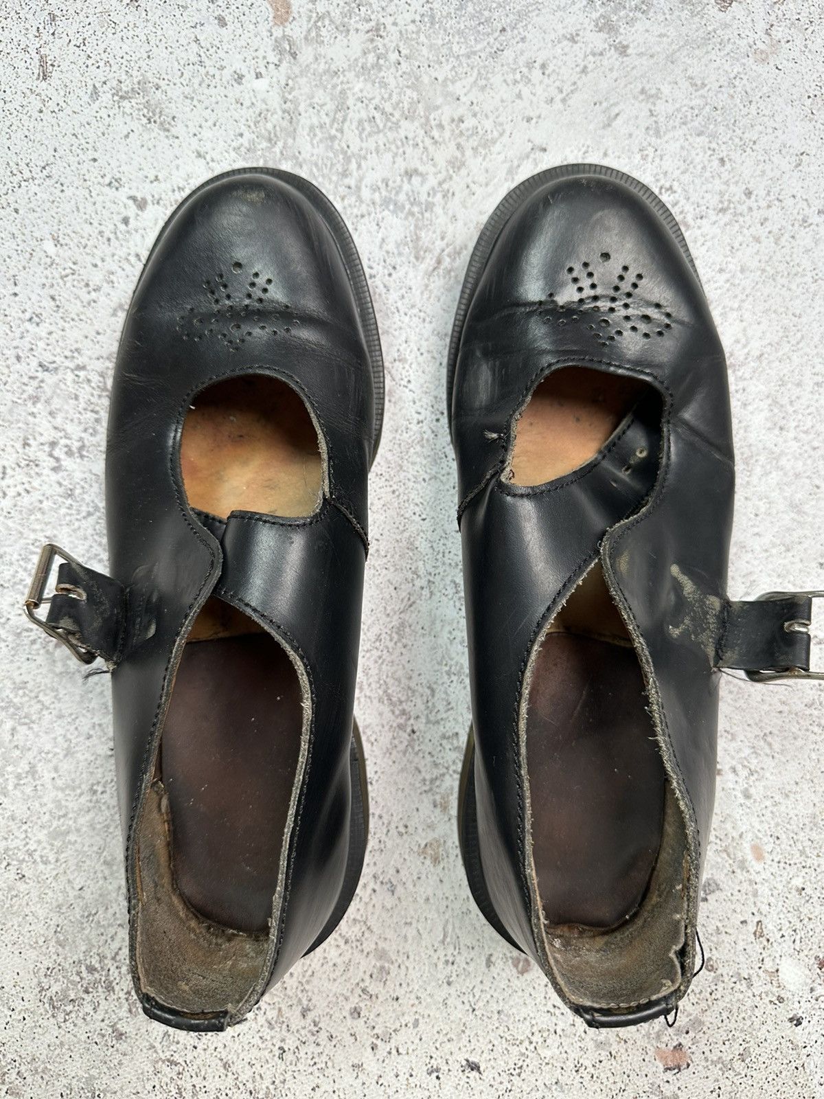 Dr. Martens × Vintage Vintage 90s Dr Martens Goth Chunky Platform Leather Mules 10 Size US 8 / EU 41 - 25 Thumbnail