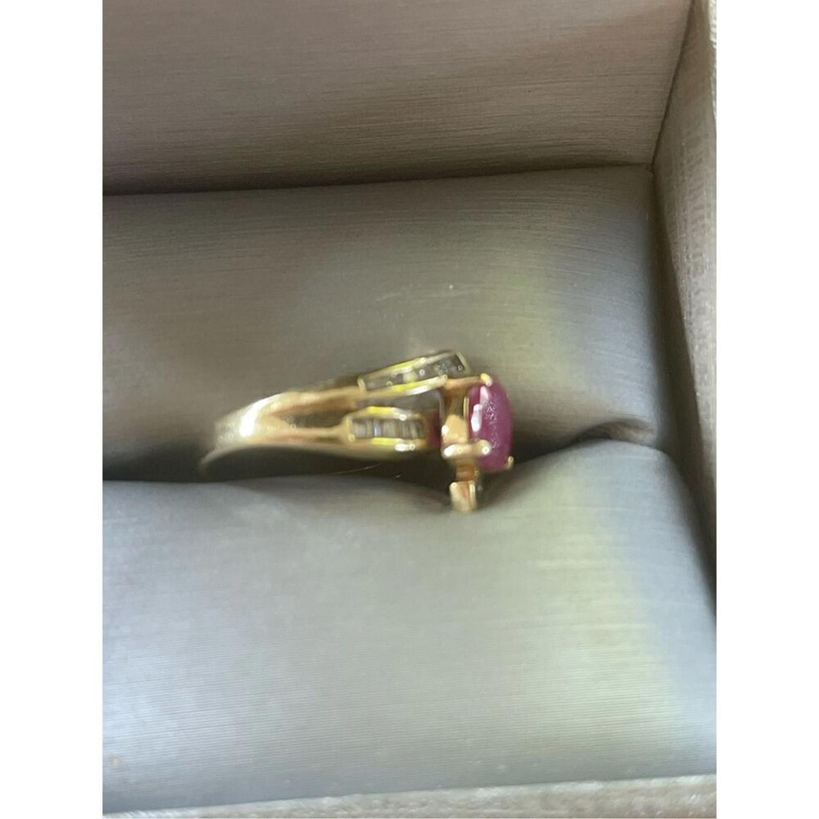 Gosha Rubchinskiy 14 k gold ruby and diamond ring size 4.5 Size ONE SIZE - 2 Thumbnail