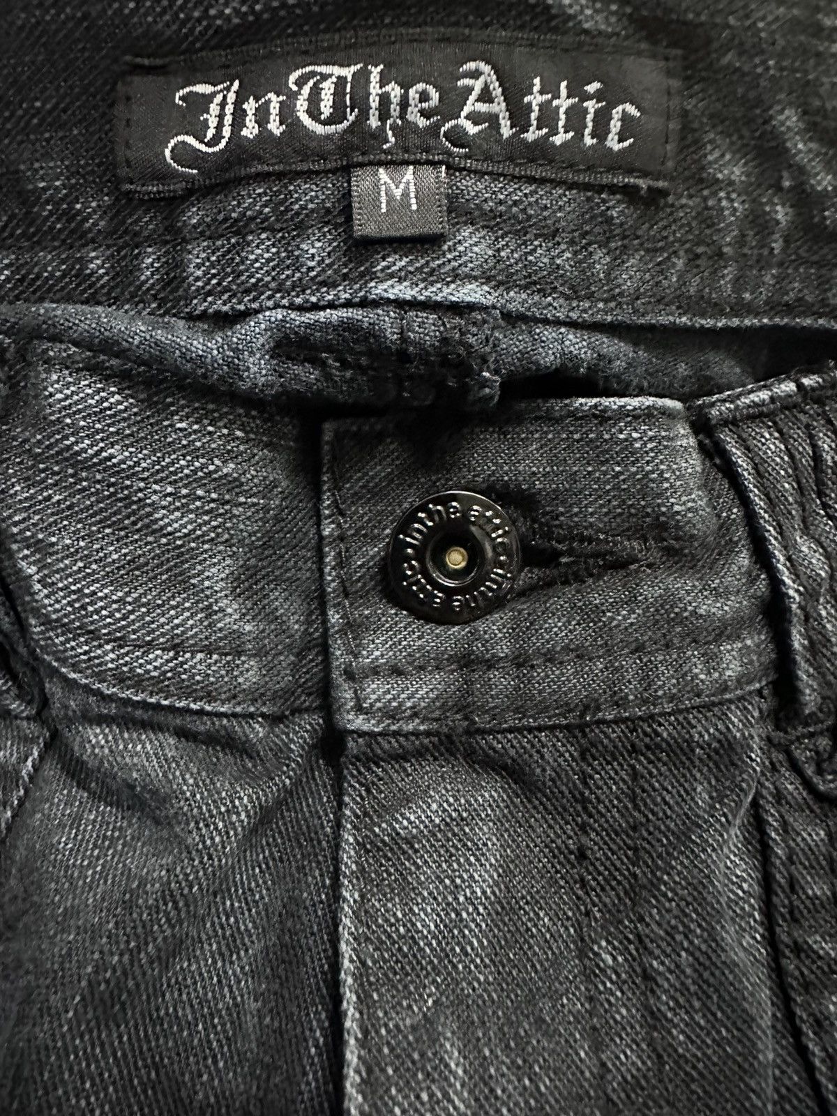 In The Attic × Japanese Brand × Vintage Japan In The Attic Tactical Pocket Mud Wash Denim Pants Size US 31 - 5 Thumbnail