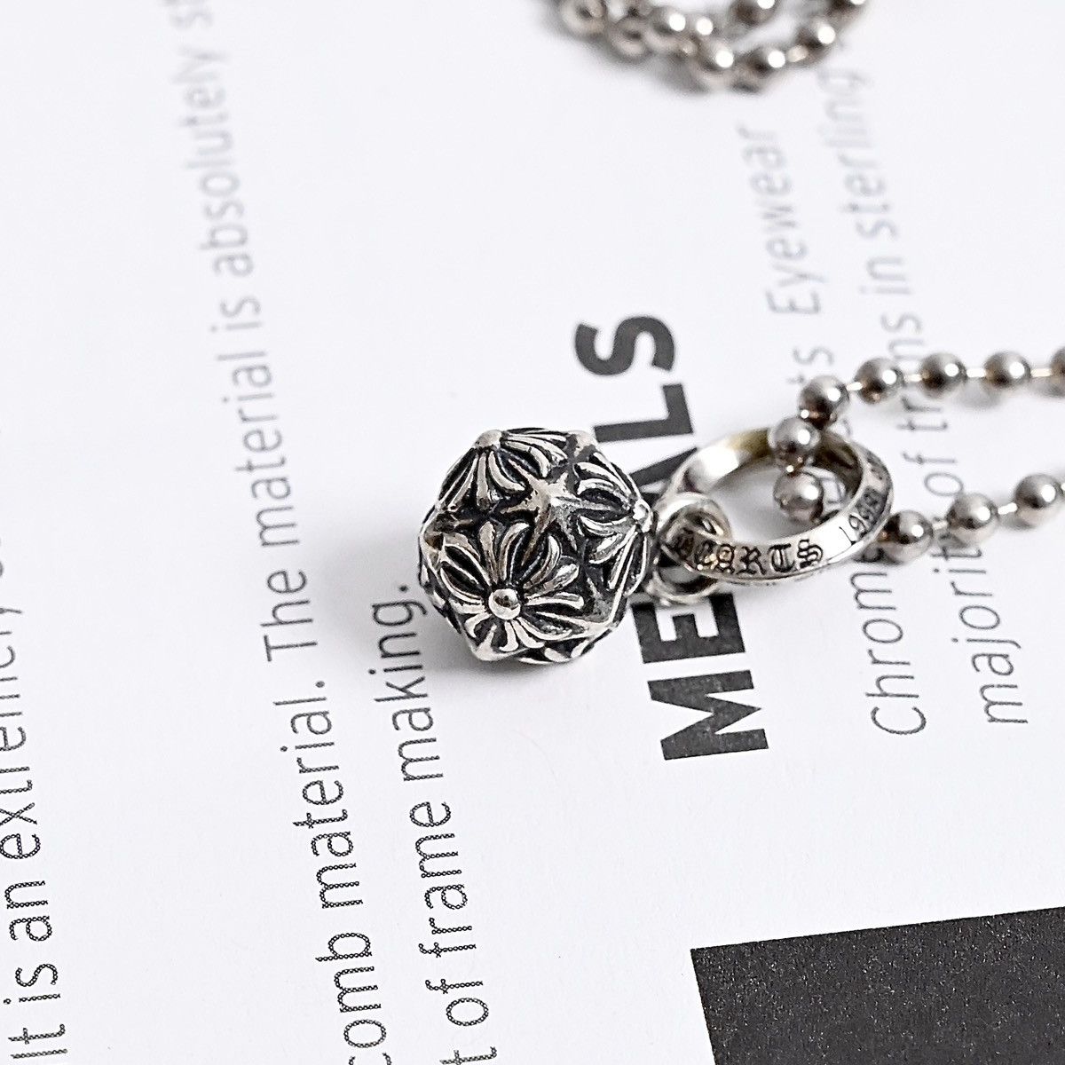 Chrome Hearts CHROME HEARTS PYRMD PLUS BALL NECKLACE SILVER Size ONE SIZE - 4 Thumbnail