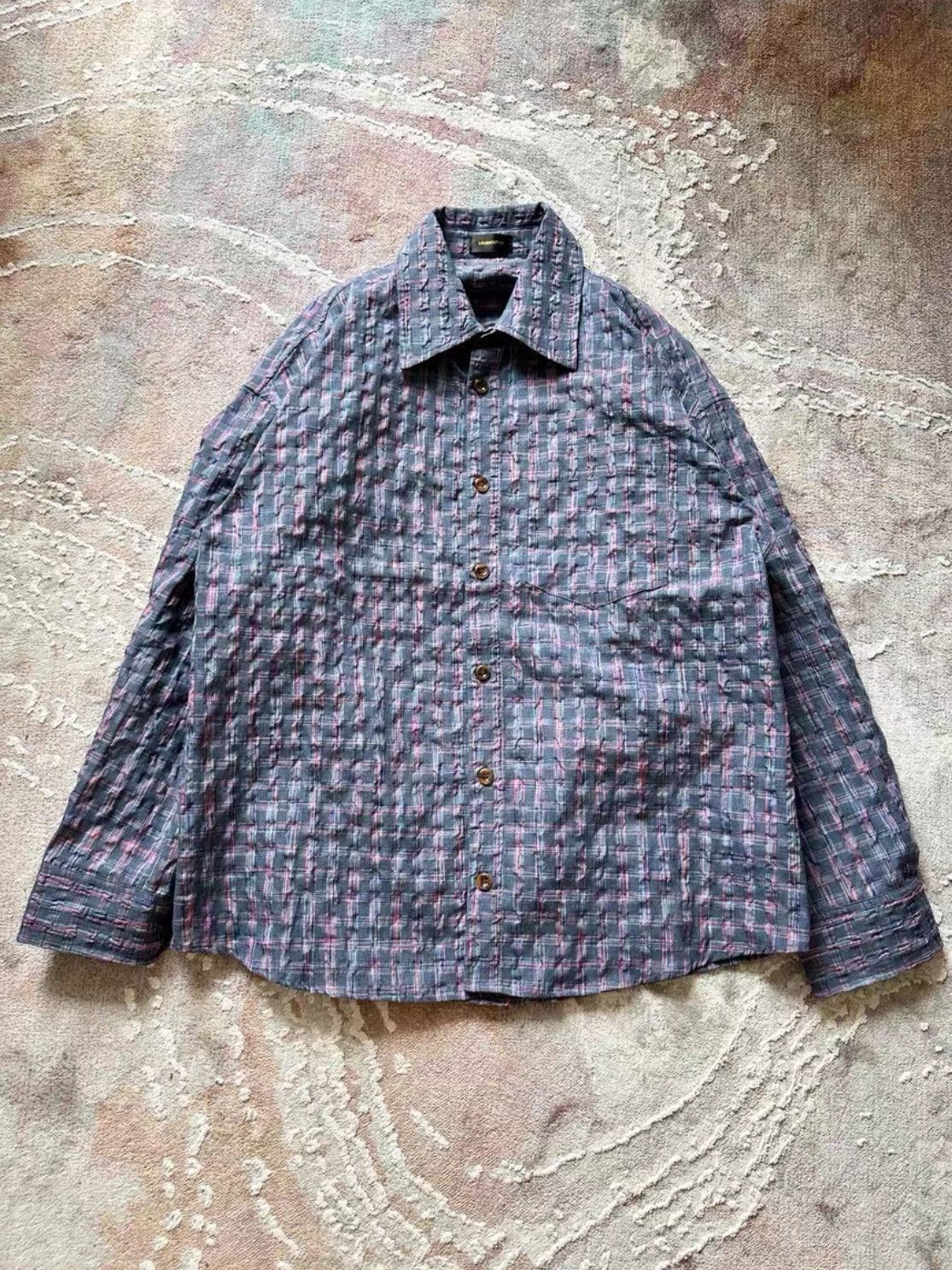 Sz 2 Undercover Winkled Plaid Shirt