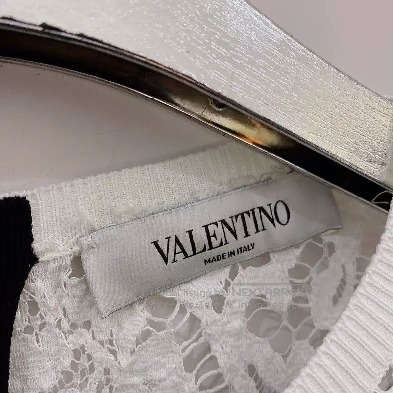 Valentino Valentino Black and white lace patchwork dress Size XL / US 12-14 / IT 48-50 - 4 Thumbnail