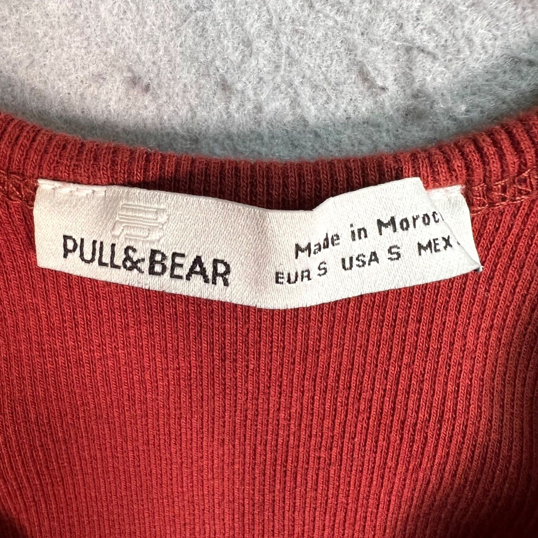 Vintage Pull & Bear Womens Small Red Sleeveless Tank Top Side Ties Cotton Blend Casual Summer Knit Shirt Size S / US 4 / IT 40 - 3 Thumbnail