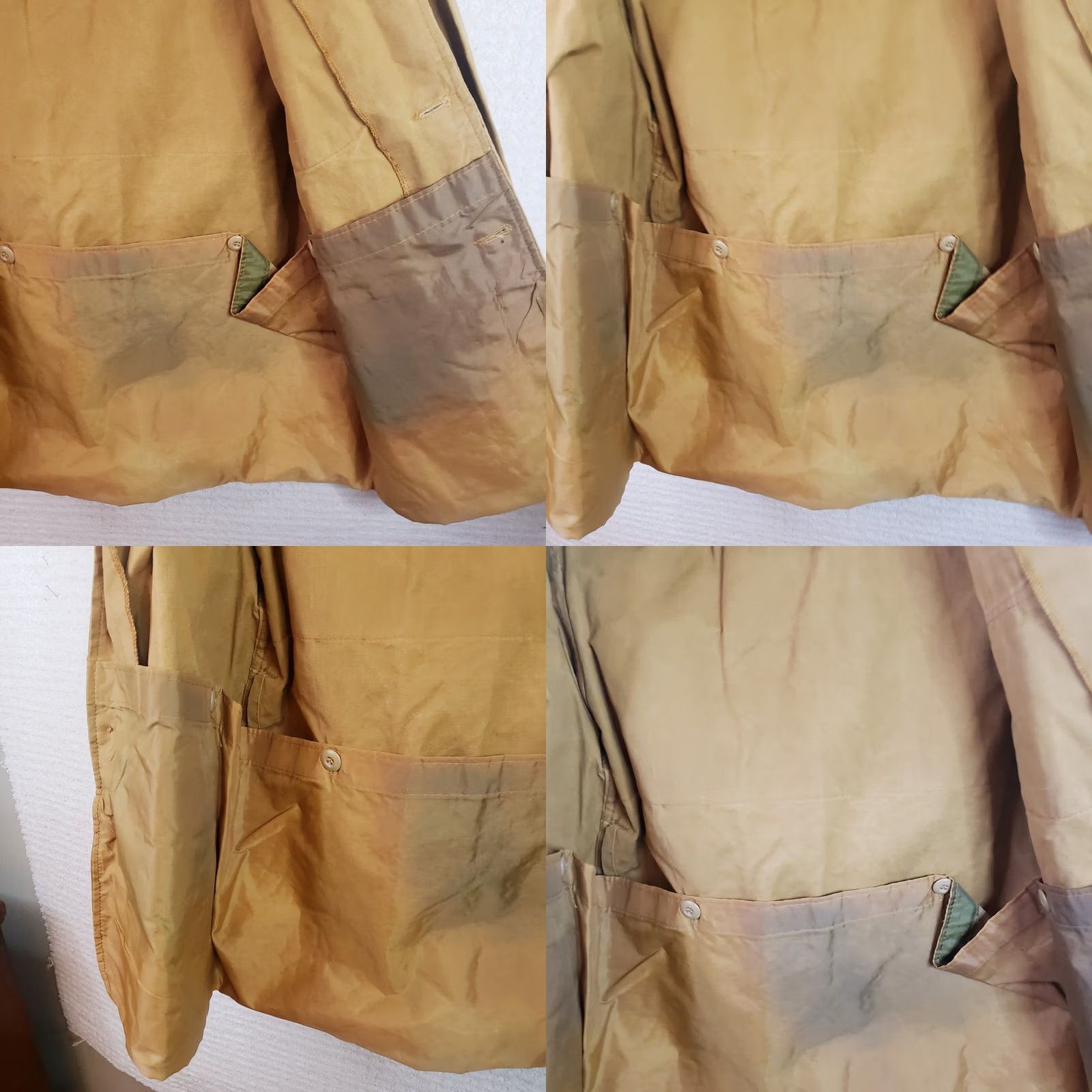 Vintage VINTAGE Canvasback Jacket Overcoat Hunting Coat with Game Bag Men Small Tan Beige Pockets Corduroy Collar Mid-Length 70s-80s Size US S / EU 44-46 / 1 - 8 Thumbnail