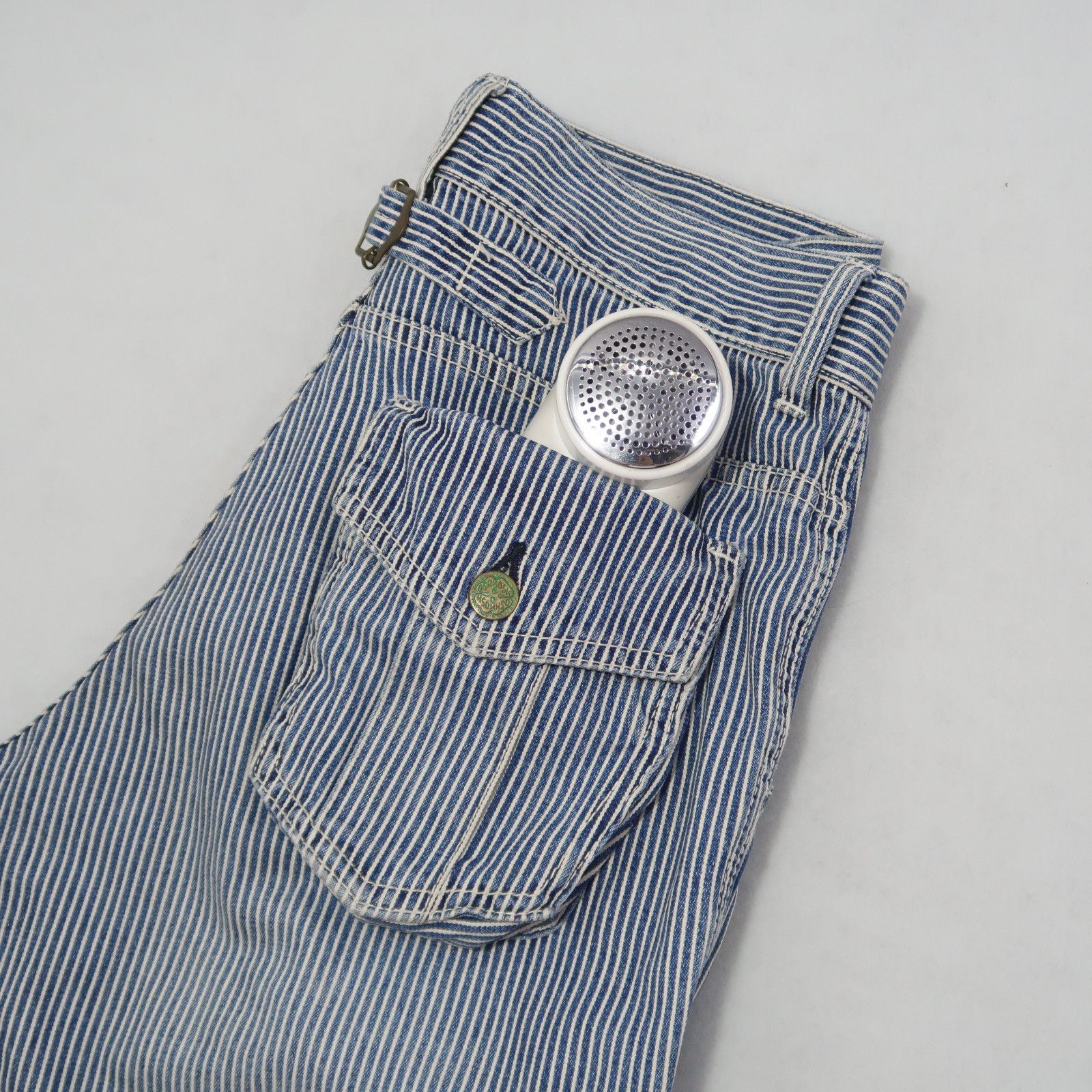 Oshkosh Vintage 70s Oshkosh Hickory Fatigue Cargo Pants Denim Size US 31 - 15 Thumbnail
