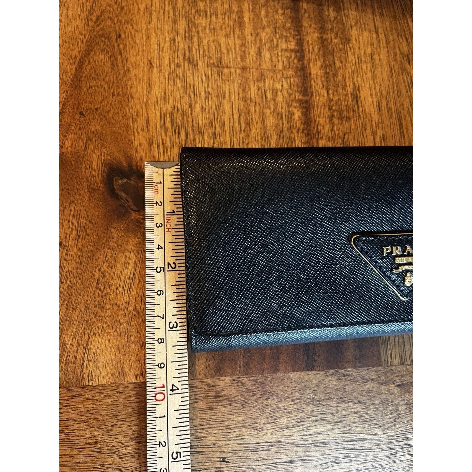 Prada Prada Large Saffiano Leather Wallet 100% Authentic Black Size ONE SIZE - 7 Thumbnail