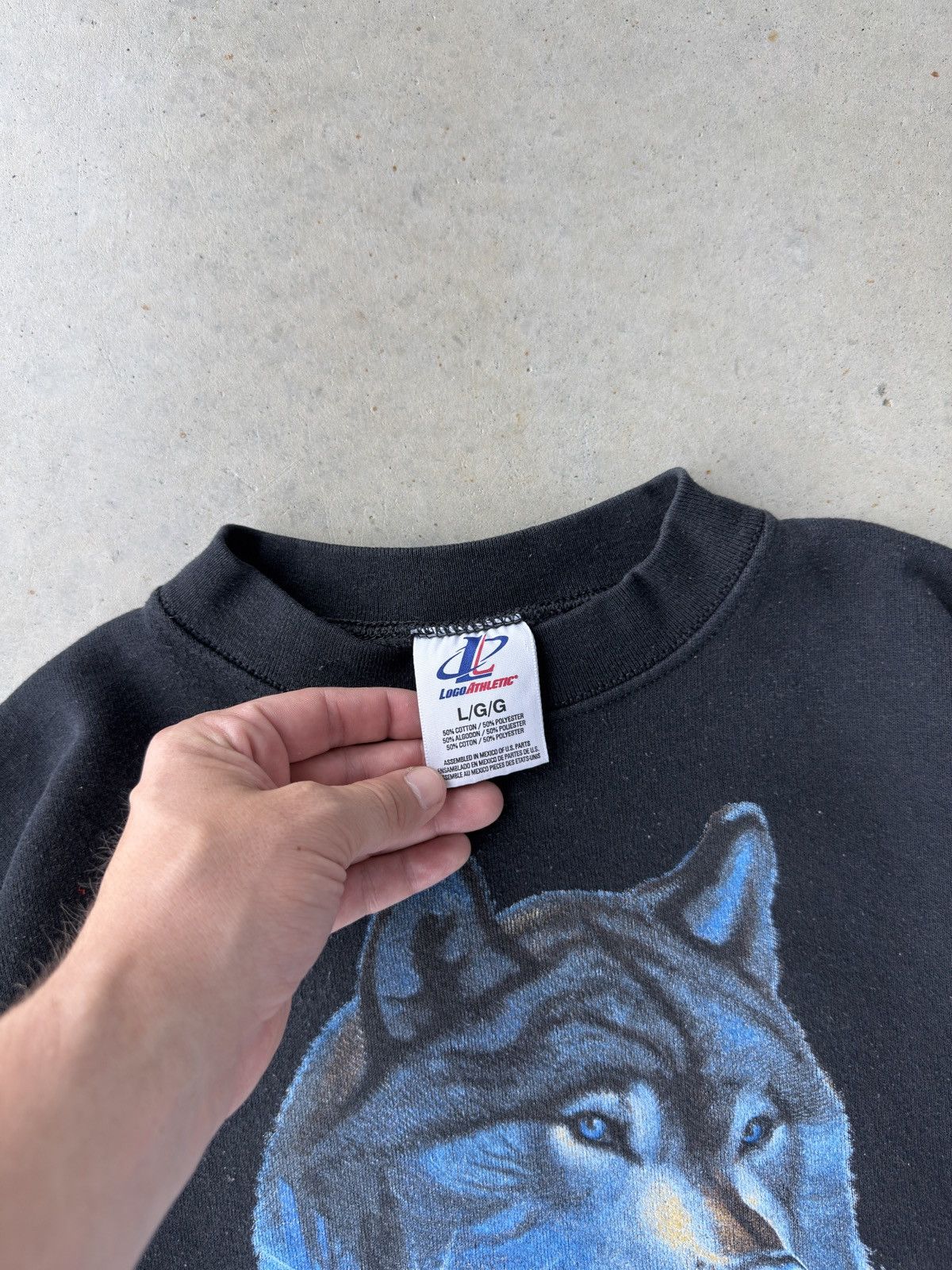 Vintage Vintage 90s Wolf Nature Crewneck Size US L / EU 52-54 / 3 - 3 Thumbnail