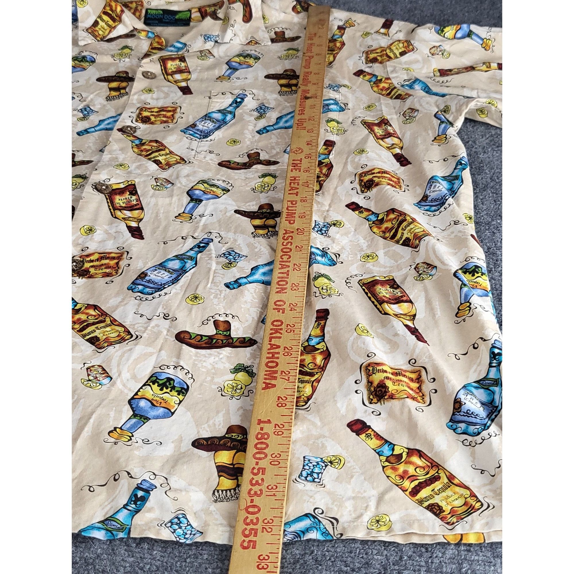 Island Shores Moon Dog Shirt Co. Handmade Men Sz XXL Tequila Bottles Casua Size US XXL / EU 58 / 5 - 3 Thumbnail