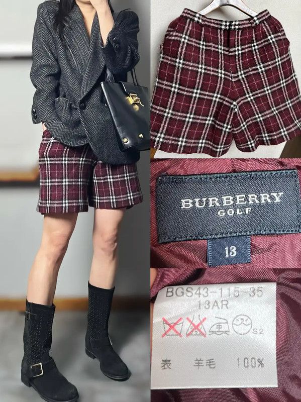 Burberry Burberry Color-block Women's Wool Shorts Size 28" / US 6 / IT 42 - 1 Thumbnail