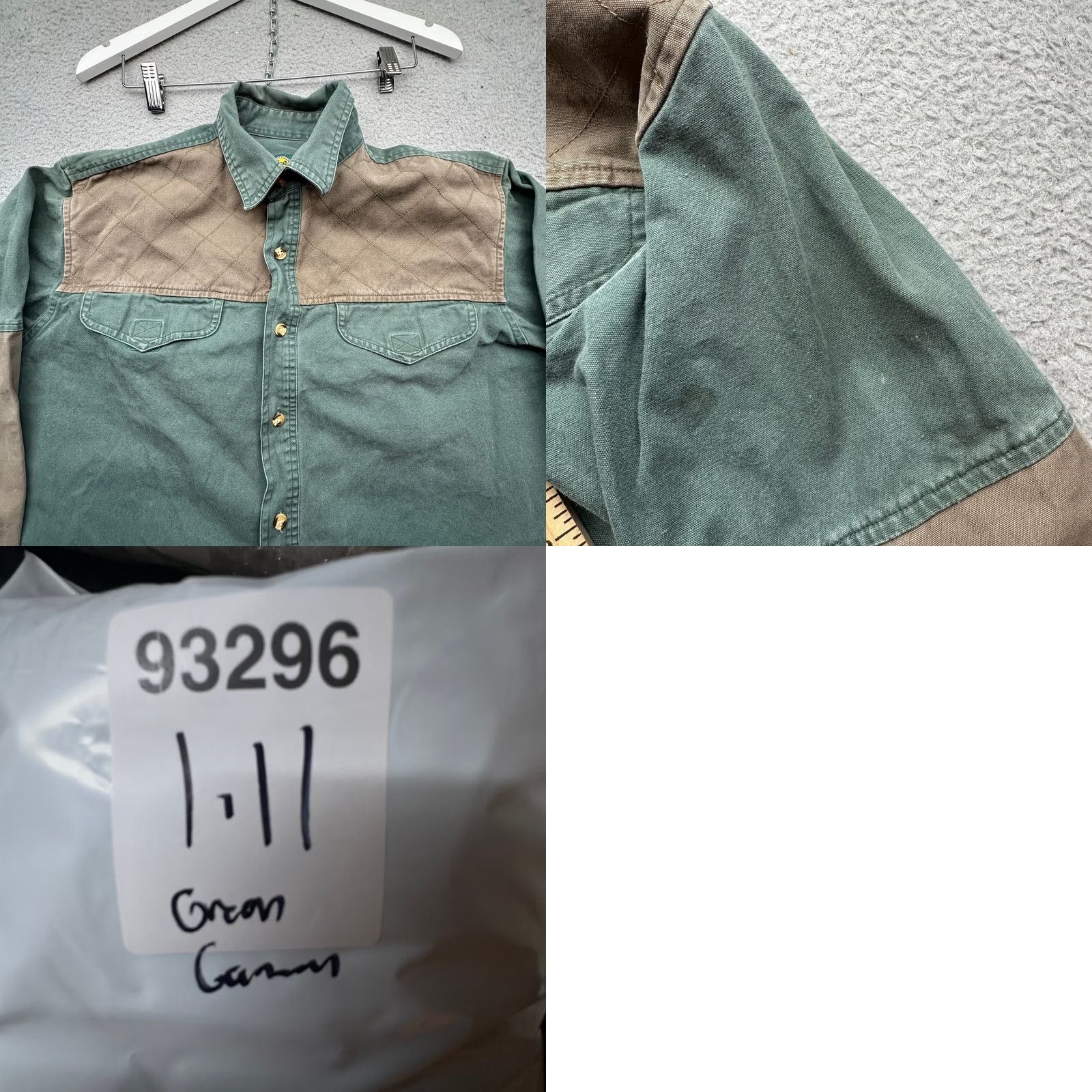 Vintage VINTAGE Cabela's Shirt Men Large Green Button-Up Long Sleeve Canvas Shooting Hunting Casual Workwear Size US L / EU 52-54 / 3 - 8 Thumbnail