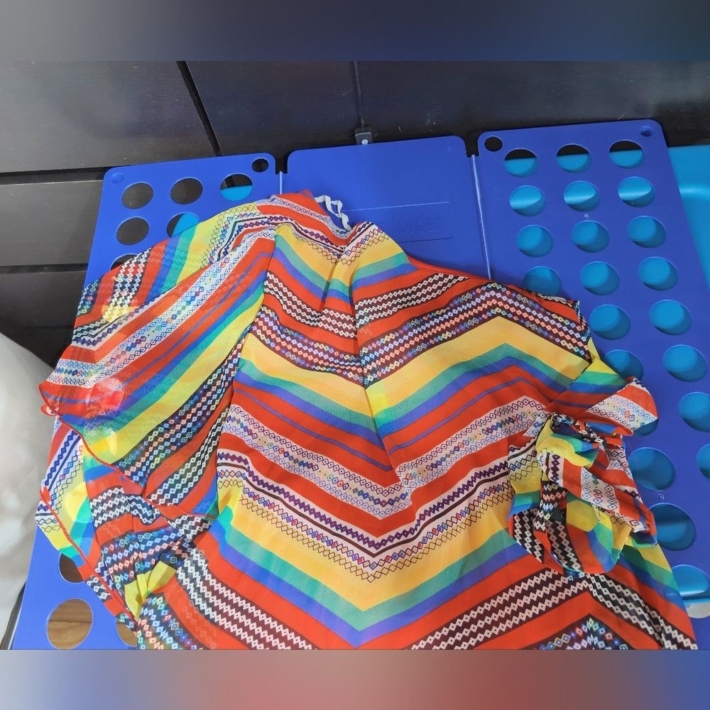Other Colorful M Chevron One-Shoulder Top By Teenplo Famosa Size M / US 6-8 / IT 42-44 - 6 Thumbnail