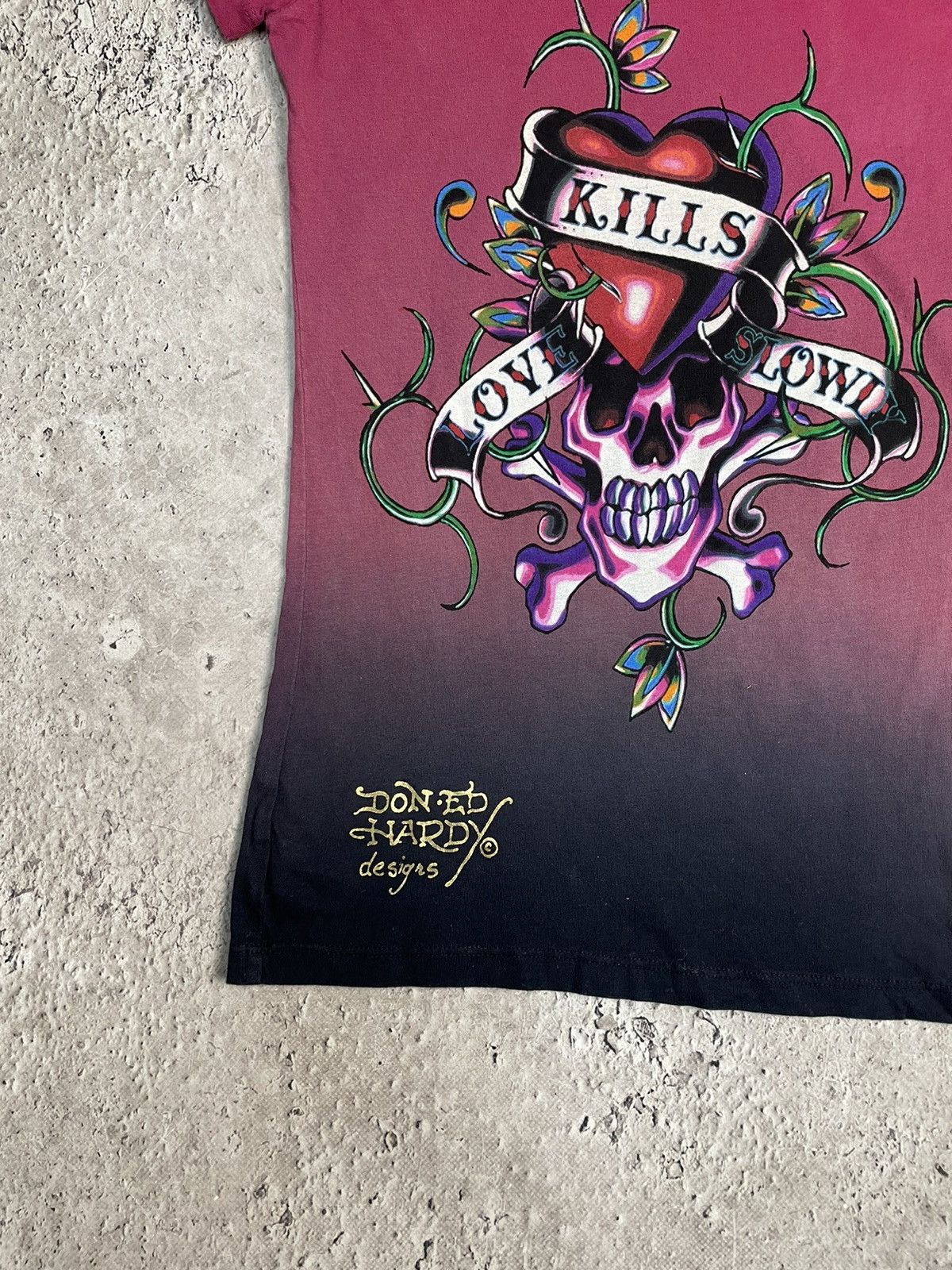 Christian Audigier × Ed Hardy Vintage Ed Hardy tee Y2K style Skull t-shirt Woman’s Size S / US 4 / IT 40 - 6 Thumbnail