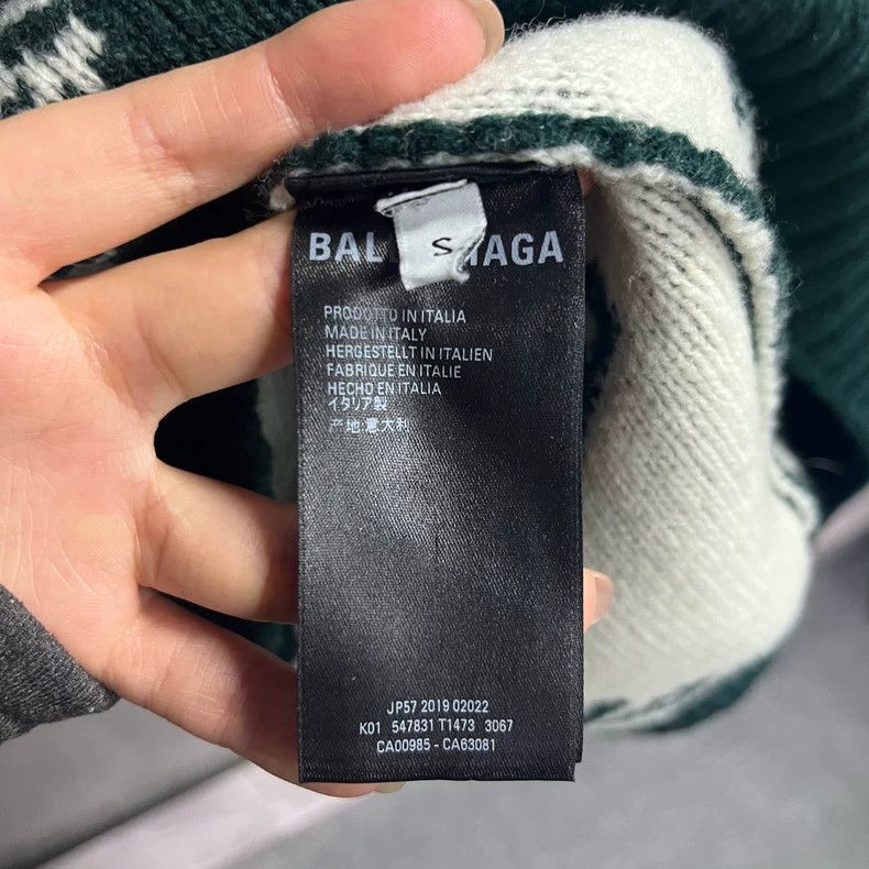 Balenciaga Balenciaga Balenciaga Green Logo Sweater Long Sleeve-2506 Size US S / EU 44-46 / 1 - 4 Thumbnail