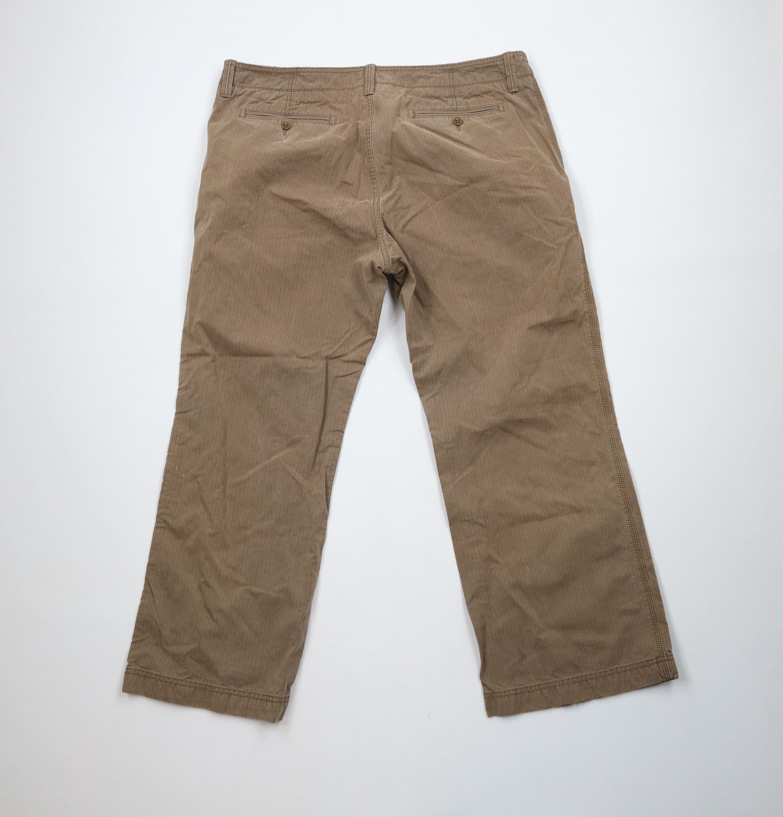 Gap × Vintage Vintage Gap Pinstriped Wide Leg Bootcut Chino Pants Brown Size US 38 / EU 54 - 10 Thumbnail