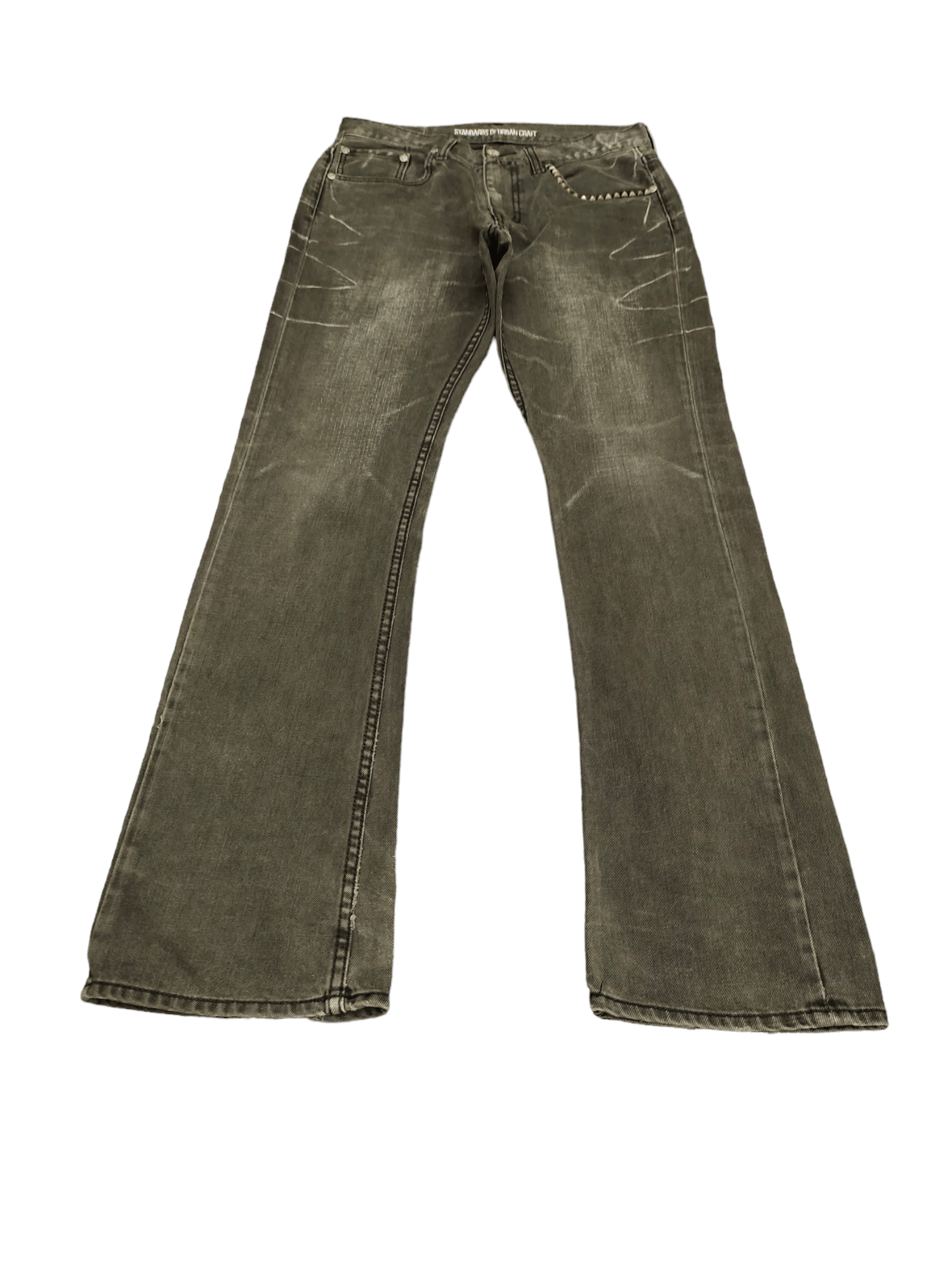 If Six Was Nine Flare Jeans Urban Craft Studded Faded Boot Cut Y2k Goa Size US 31 - 2 Thumbnail