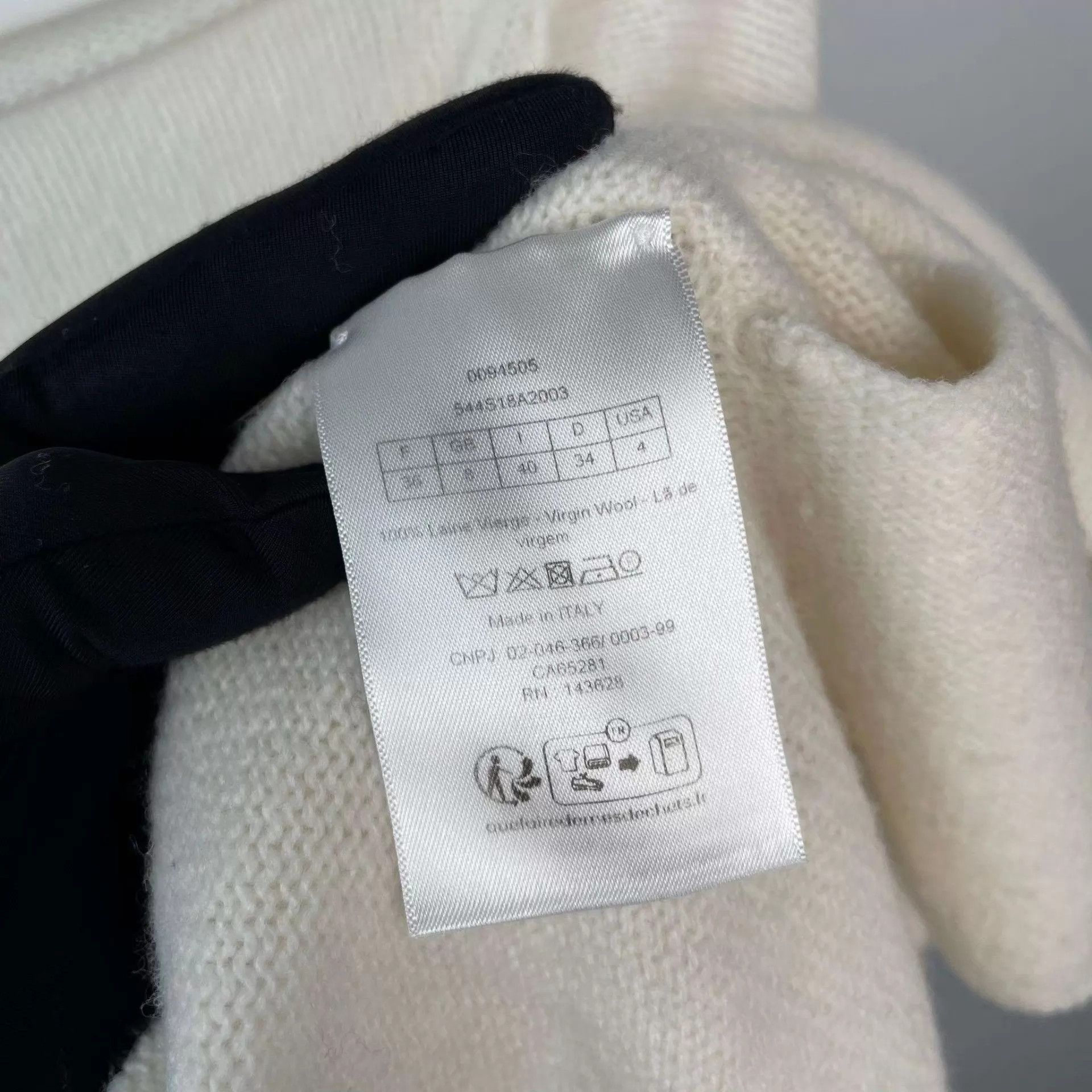 Dior Dior 98 New Wool Sweater Hem Logo Drawstring 36 Size XS / US 0-2 / IT 36-38 - 4 Thumbnail