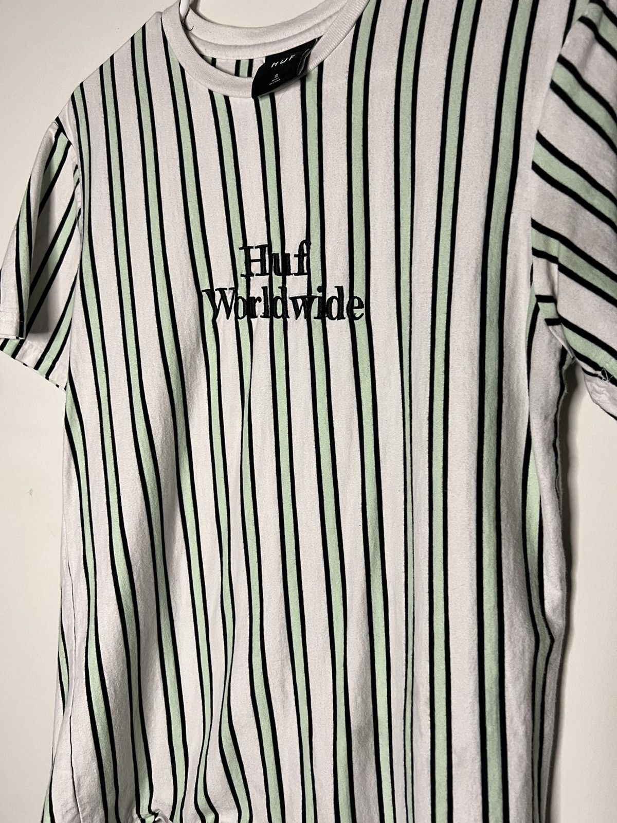 Huf × Vintage Vintage Huf Striped Embroidered Shirt Size US S / EU 44-46 / 1 - 2 Thumbnail