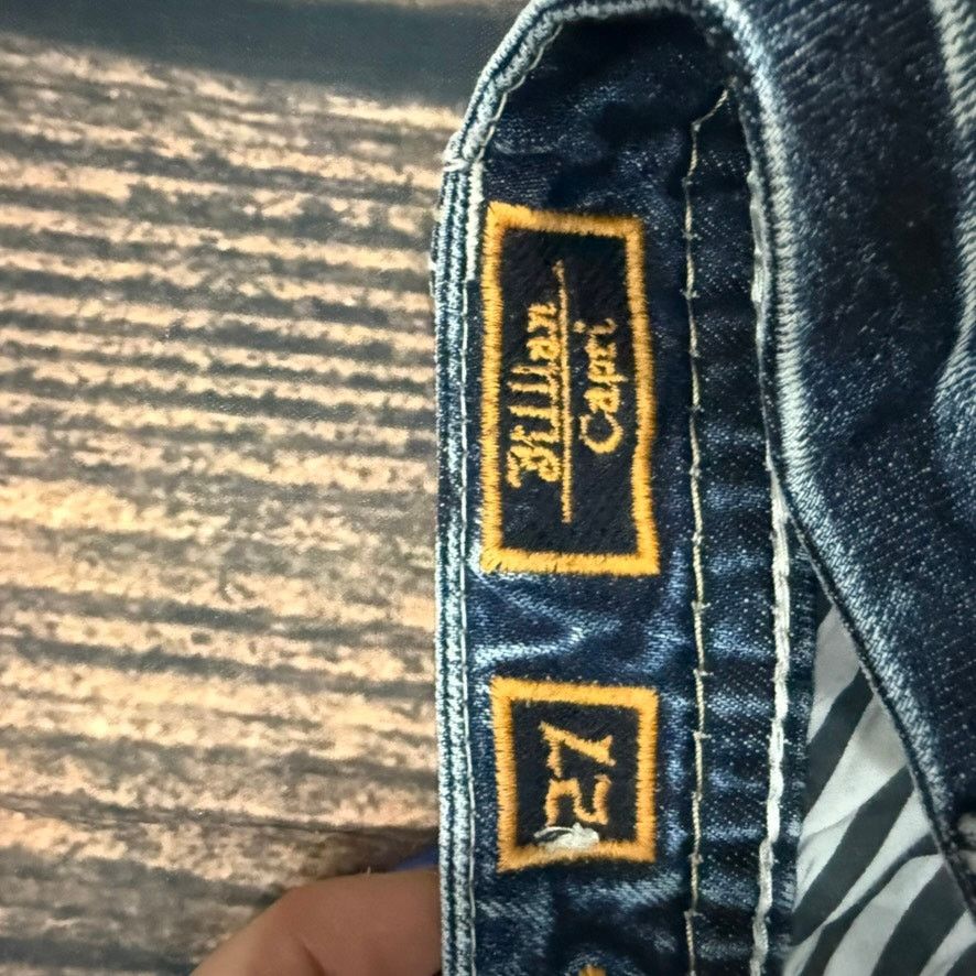 Rock Revival Rock Revival Jillian Women's 27 Capri Jeans Blue Medium Wash Size 27" / US 4 / IT 40 - 3 Thumbnail