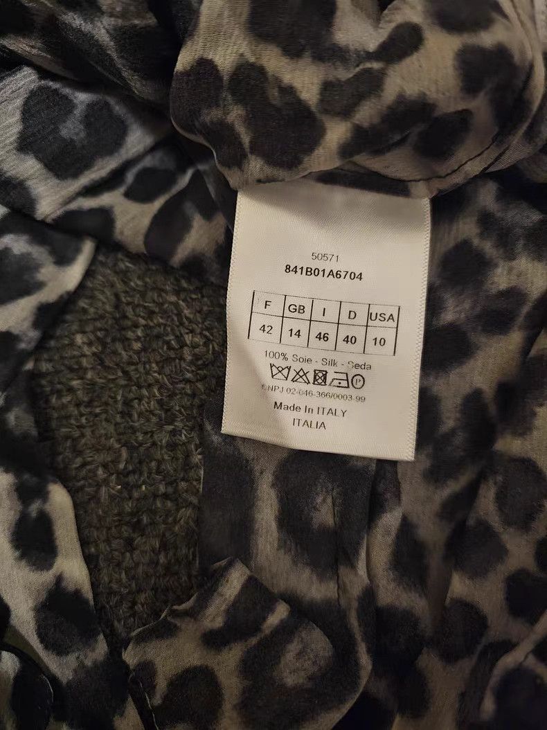 Dior Dior Women's Leopard Print Silk Shirt Size L / US 10 / IT 46 - 3 Thumbnail