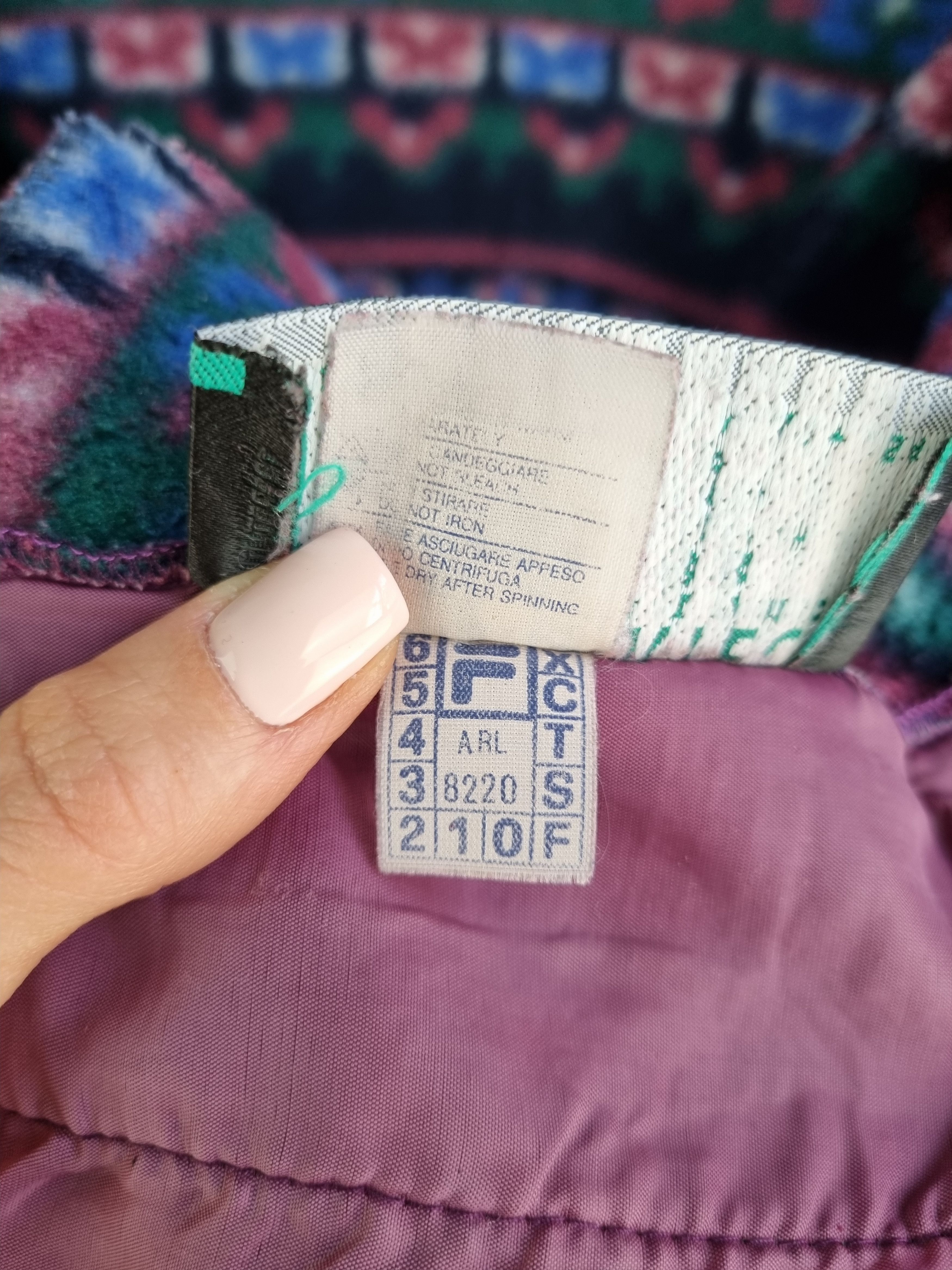 Fila × Vintage 90s Italian FILA Magic Line Fleece Abstract Paisley Print Size US M / EU 48-50 / 2 - 9 Thumbnail