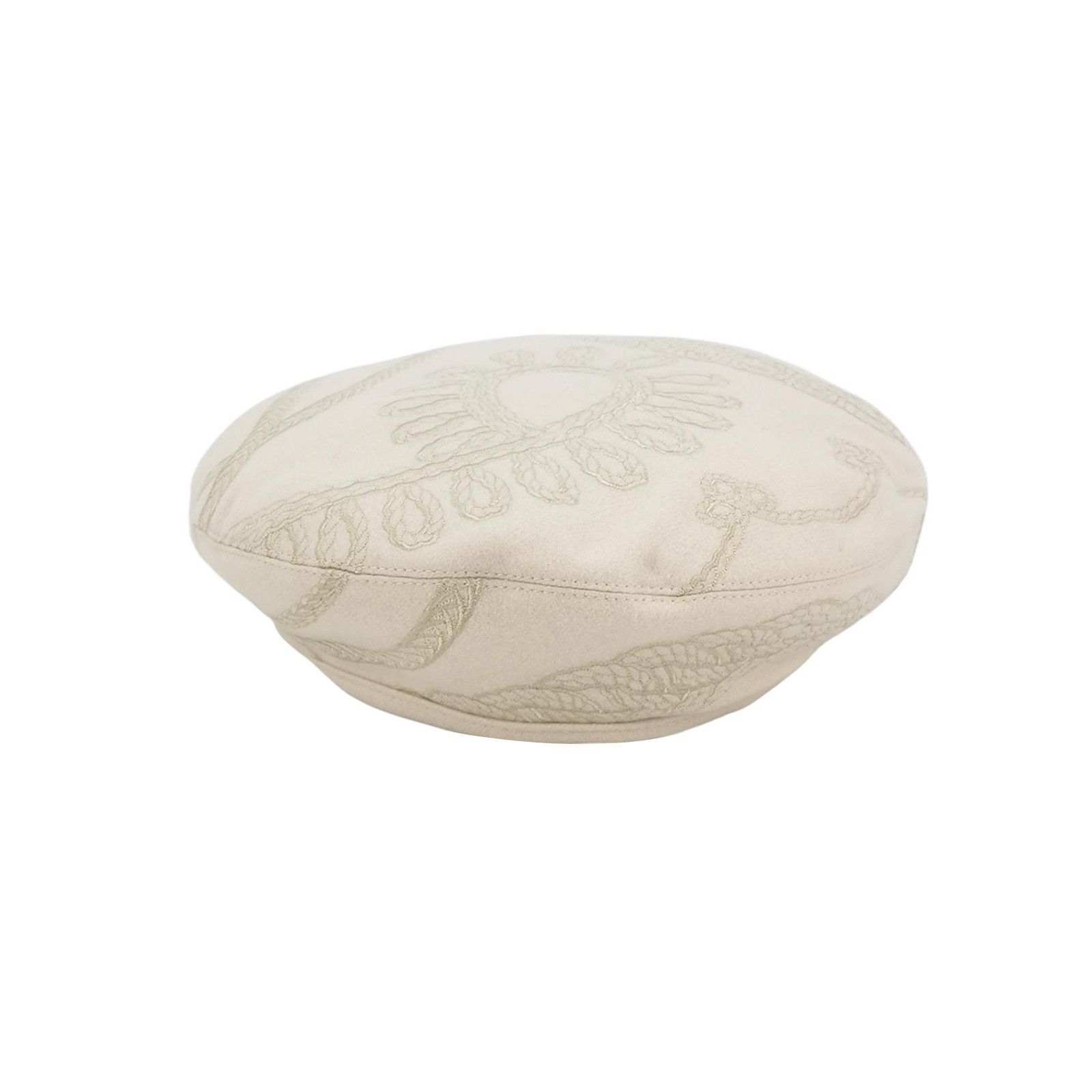 Hermes Hermes Embroidered Wool Beret Size 58 Size ONE SIZE - 1 Thumbnail
