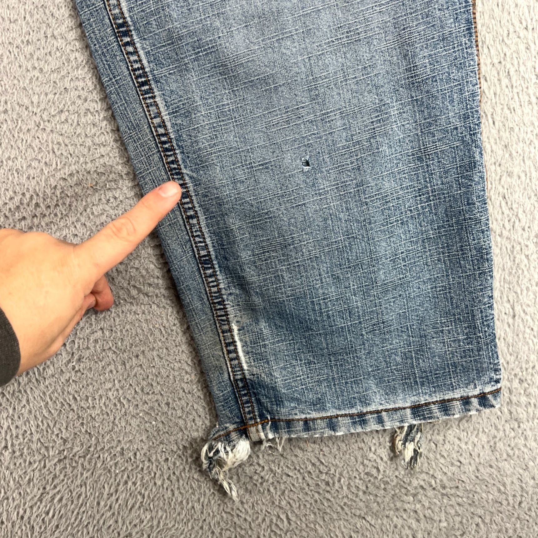 Vintage US Polo Assn Jeans 38x30 Wide-Leg Vintage Men Denim 5-Pocket Distressed Baggy Relaxed 90s Hip Hop Workwear Size US M / EU 48-50 / 2 - 5 Thumbnail