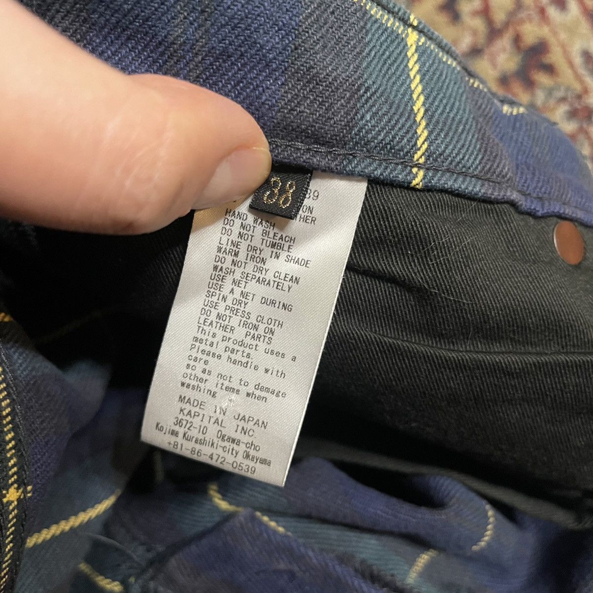Kapital 11oz TARTAN CHECK 5P MONKEY CISCO JEANS (STUDS REMAKE) GREEN Size US 38 / EU 54 - 7 Thumbnail