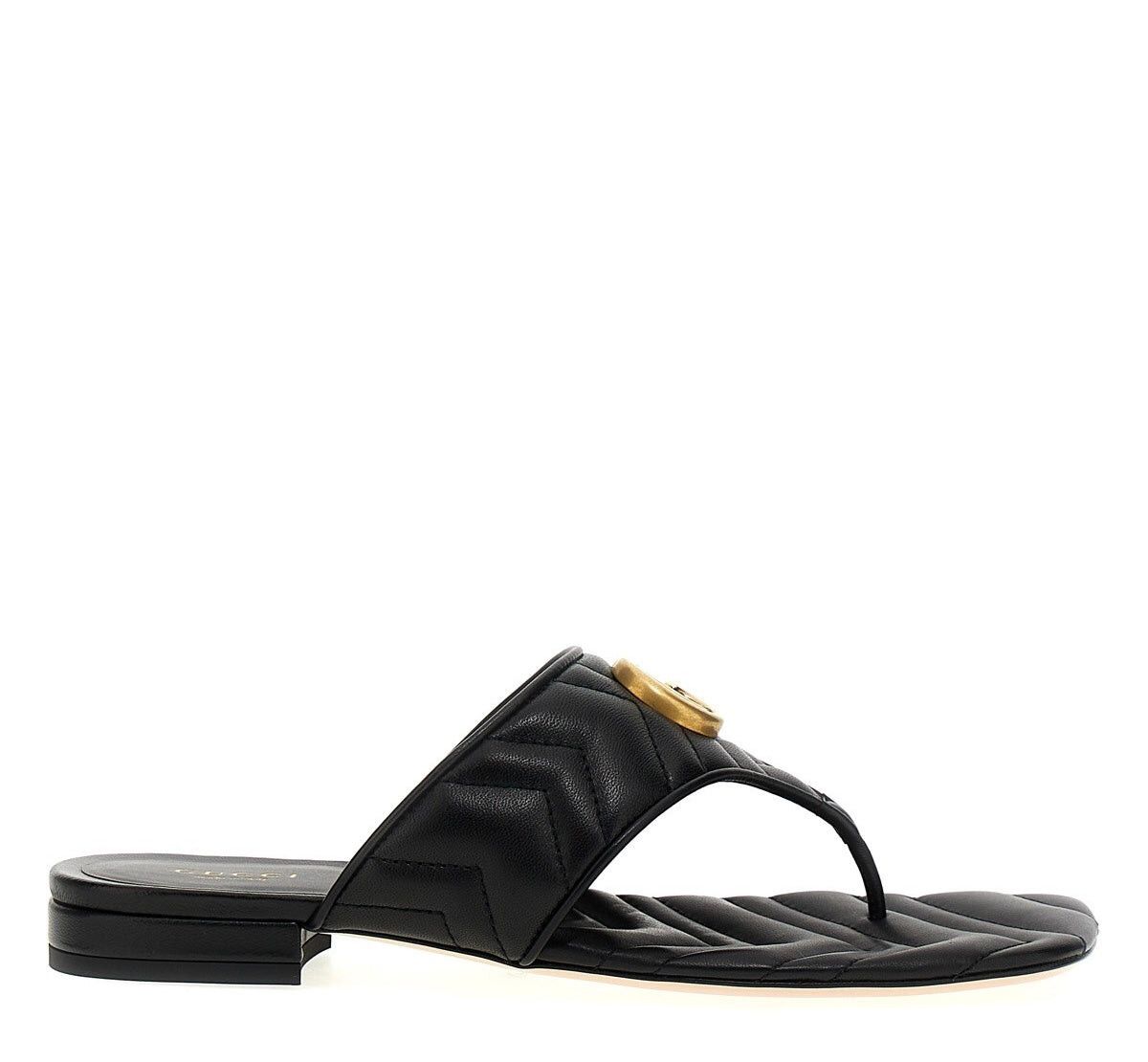 image of Gucci Women’S Double G Thong Sandals Size 41 in Black, Women's